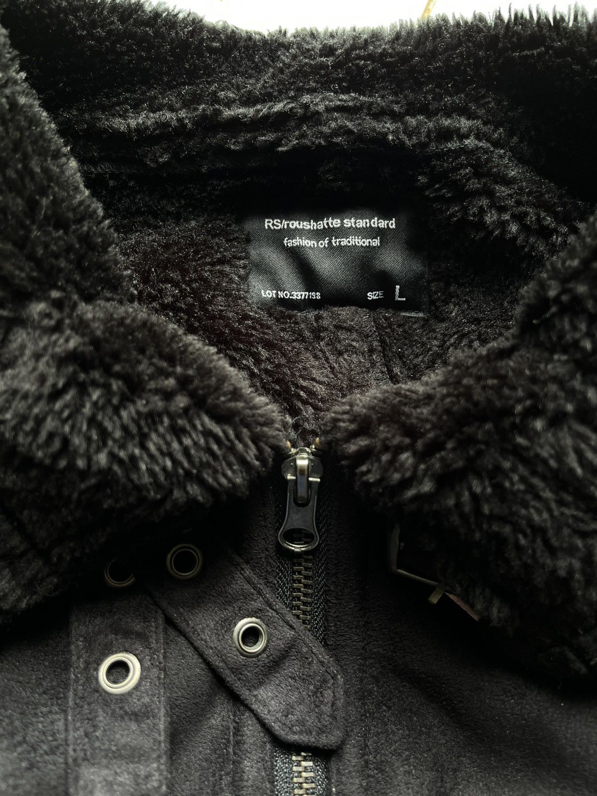 Japanese Brand Roushatte standard faux fur velvet black bondage jacket Size US L / EU 52-54 / 3 - 7 Thumbnail