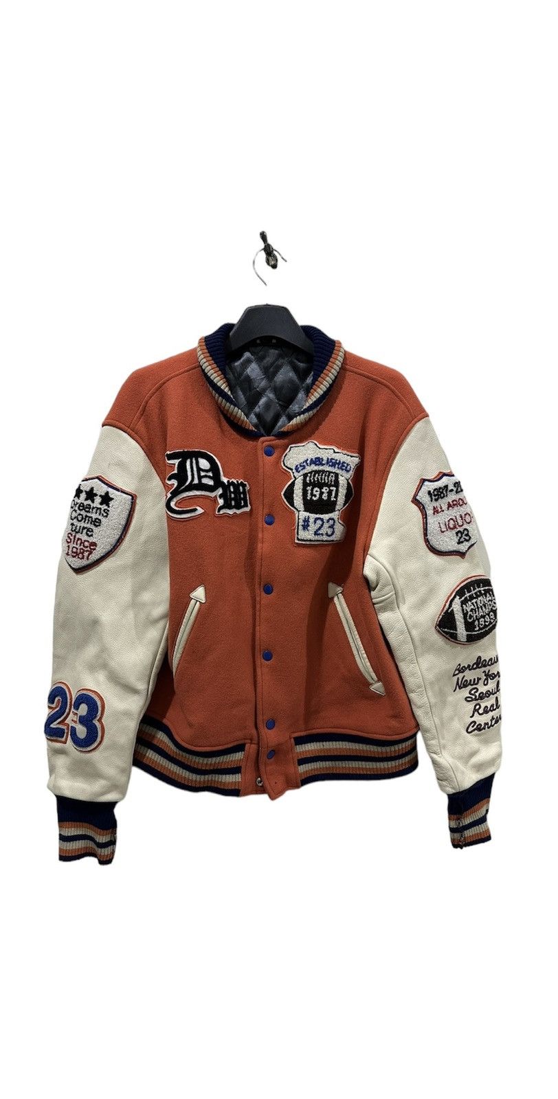 image of Varsity Jacket x Vintage VTG Williams Pitterson Liquor Whitesville Style Varsity in Orange (Size XL