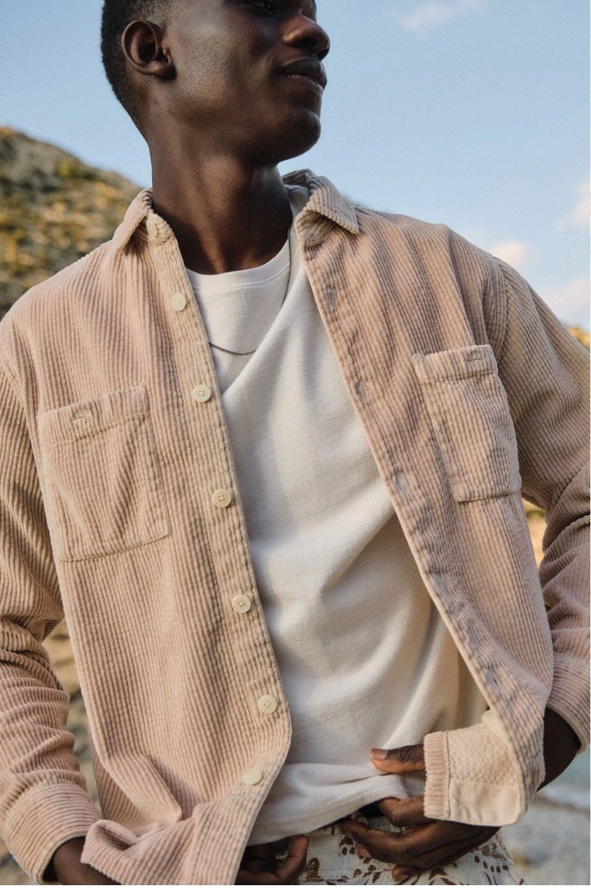 Wax London Wax London - Whiting Off-White Jumbo Cord Overshirt Size US L / EU 52-54 / 3 - 5 Thumbnail