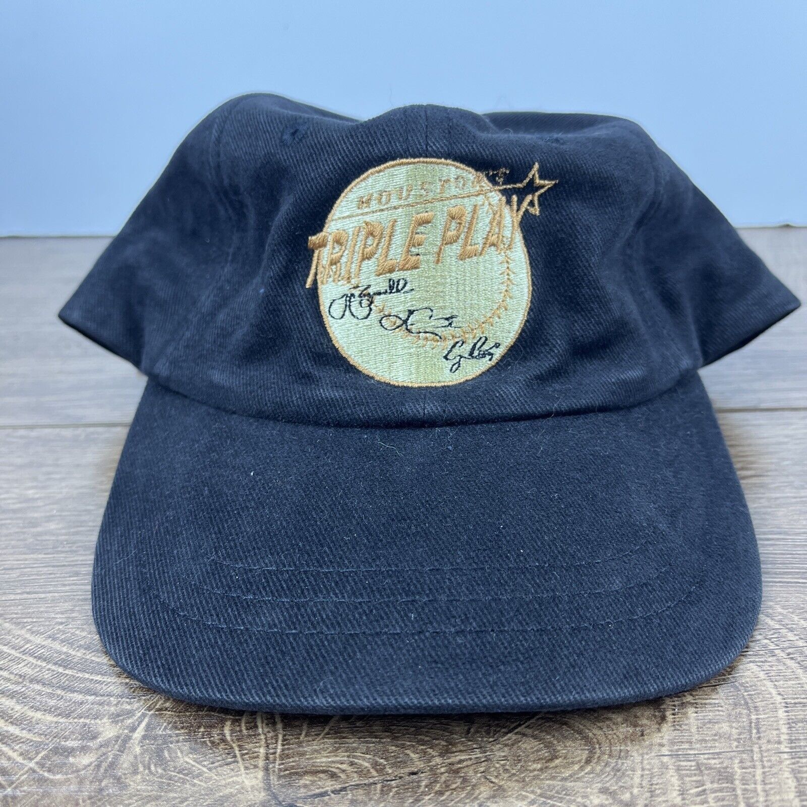 Other Houston Triple Play Hat Black Hat Adjustable Adult Size Hat Size ONE SIZE - 2 Thumbnail
