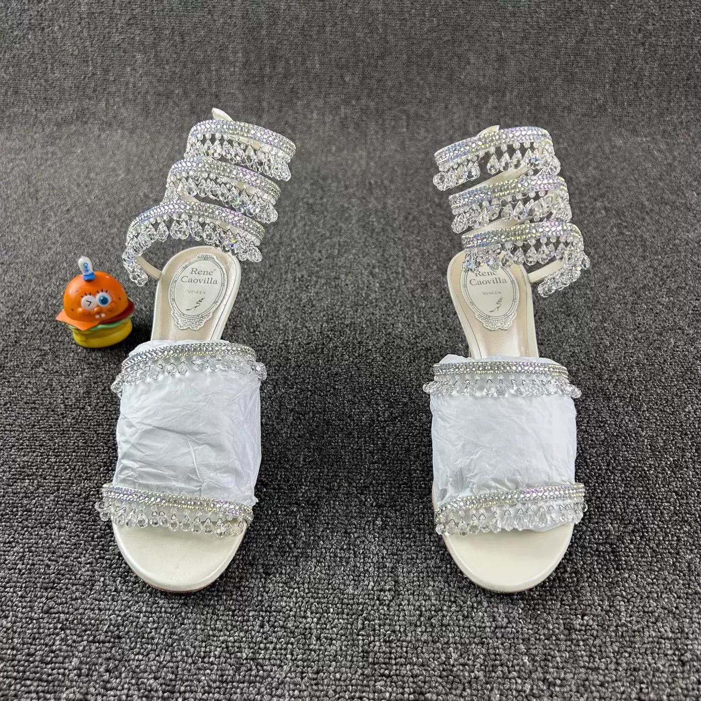 Rene Caovilla Rene Caovilla Silver Crystal-Embellished Sandals 37 Size US 6.5 / IT 36.5 - 2 Thumbnail