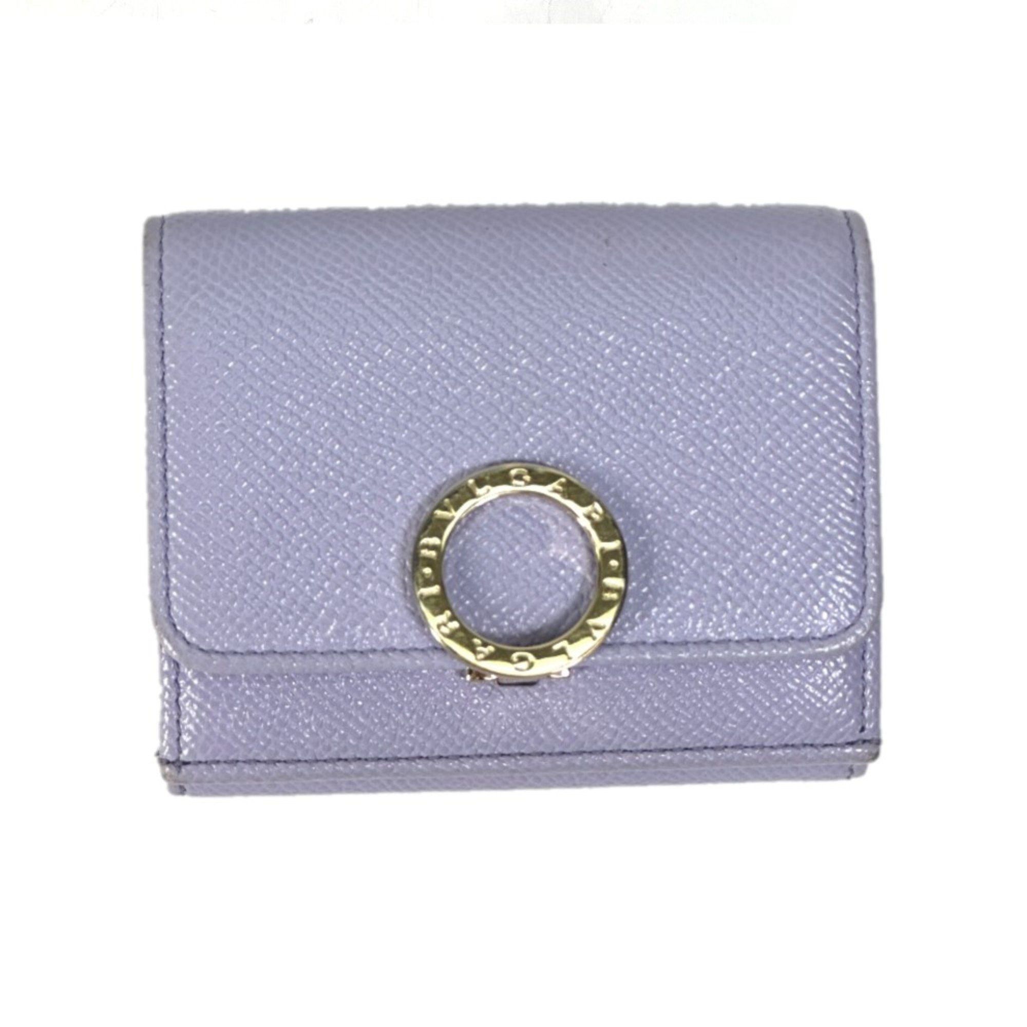 Bvlgari Bvlgari Compact Trifold wallet purple SilverHardware Size ONE SIZE - 1 Thumbnail