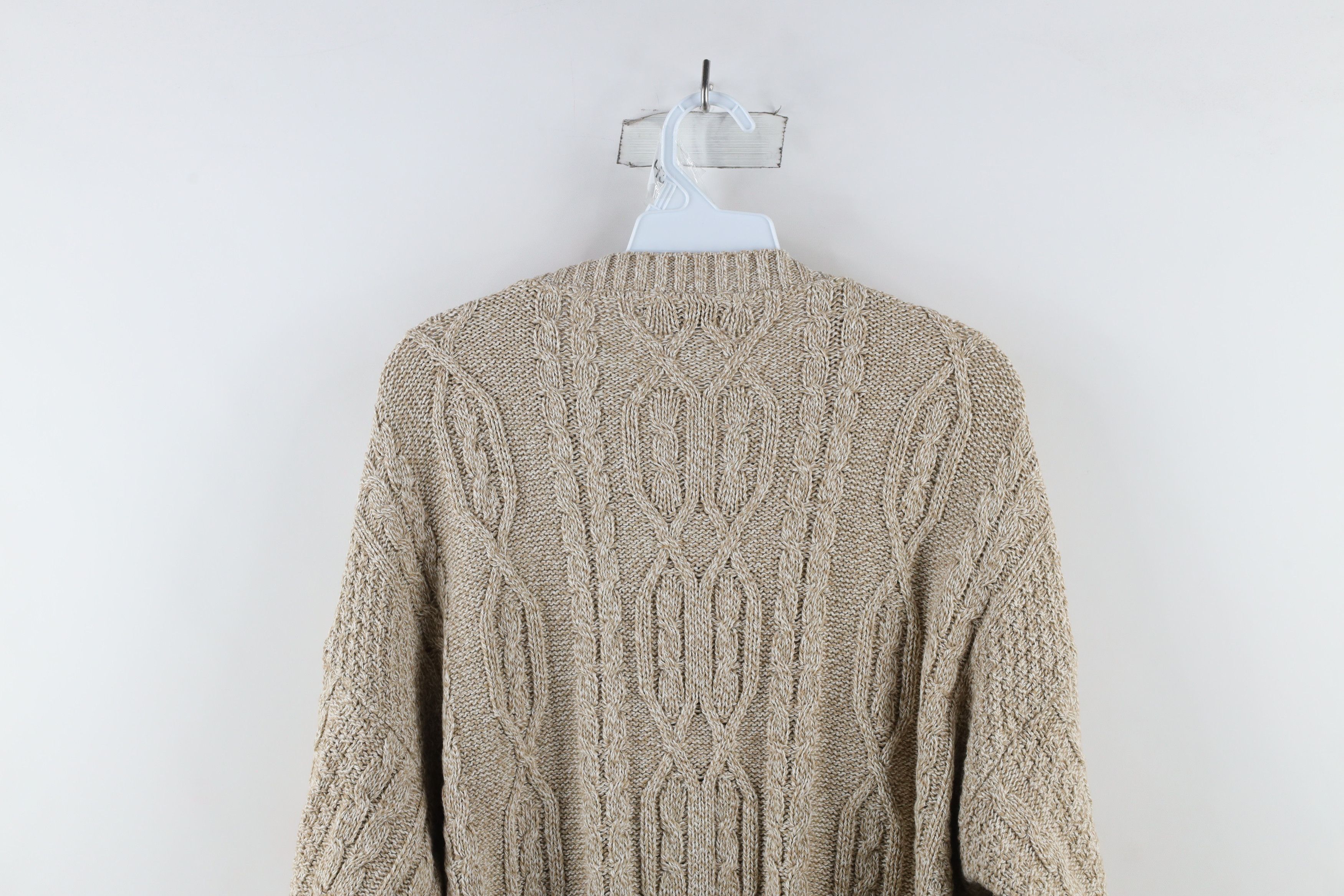 Vintage Vintage 90s Streetwear Knit Fisherman Sweater Beige USA Size US M / EU 48-50 / 2 - 6 Thumbnail