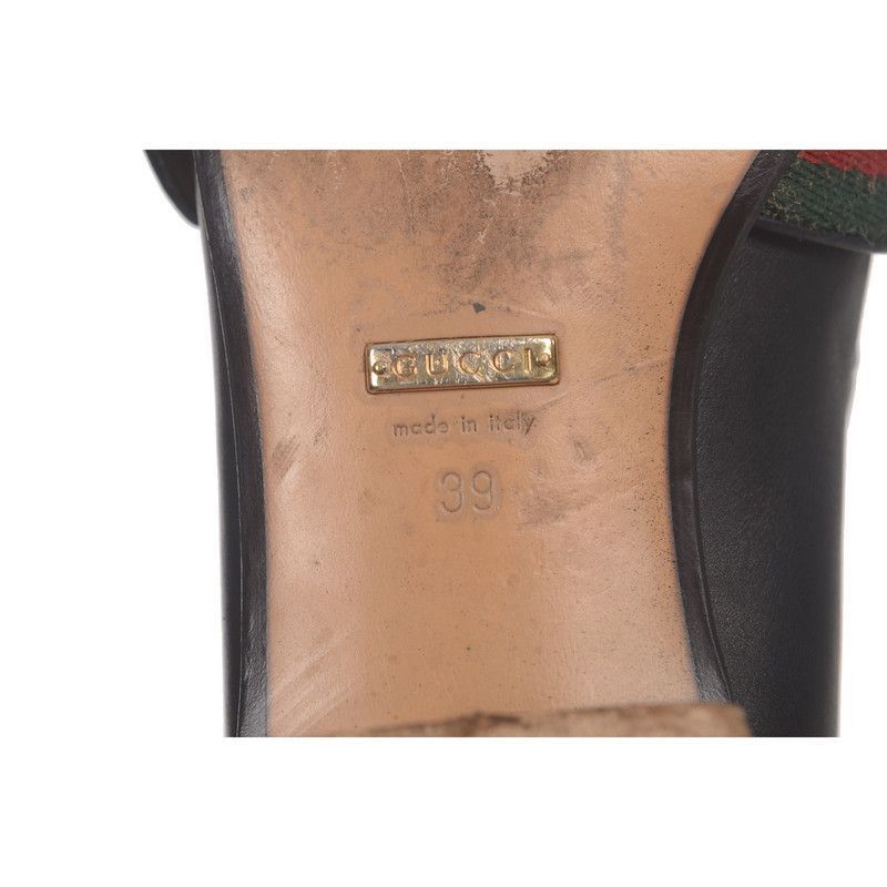 Gucci Gucci Black Leather Mid-Heel Loafers Size US 8.5 / EU 41-42 - 6 Thumbnail