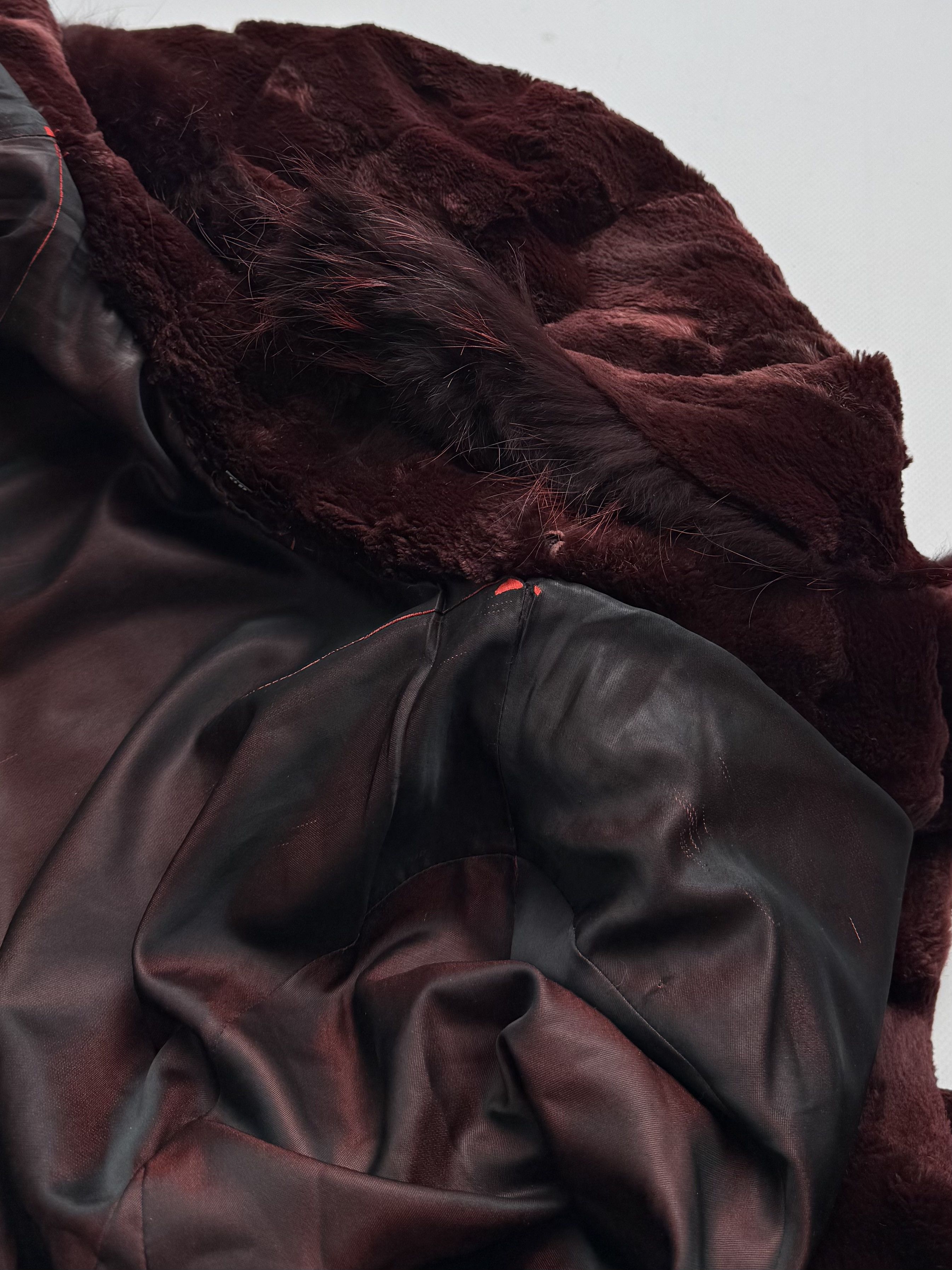 Vintage Vintage Real Fur Coat With Hood B8(V414)E2 Size M / US 6-8 / IT 42-44 - 16 Thumbnail