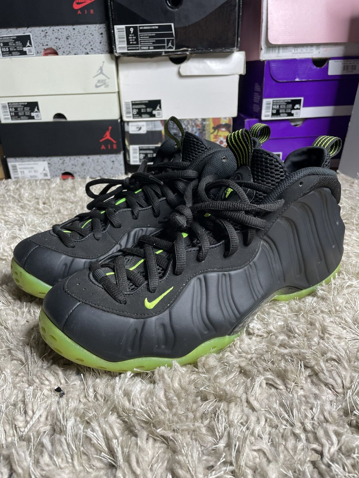 Nike Nike Air Foamposite One Black Volt Size US 11 / EU 44 - 1 Thumbnail