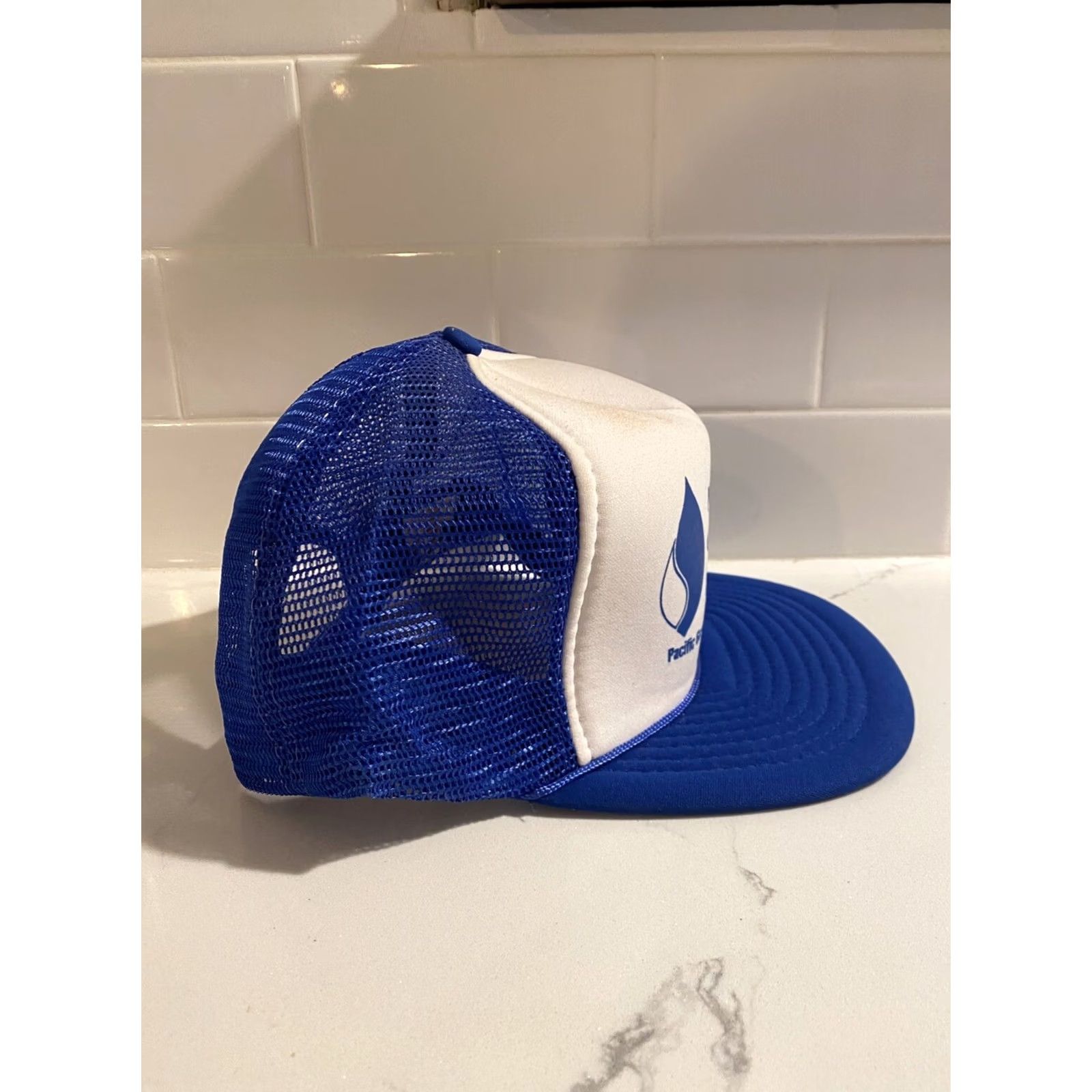 GAS VINTAGE Pacific Gas And Electric Company Home Program Blue SnapBack Hat Mens Adjustable Hat Blue Gas And Electric Snapback Hat Size ONE SIZE - 3 Thumbnail