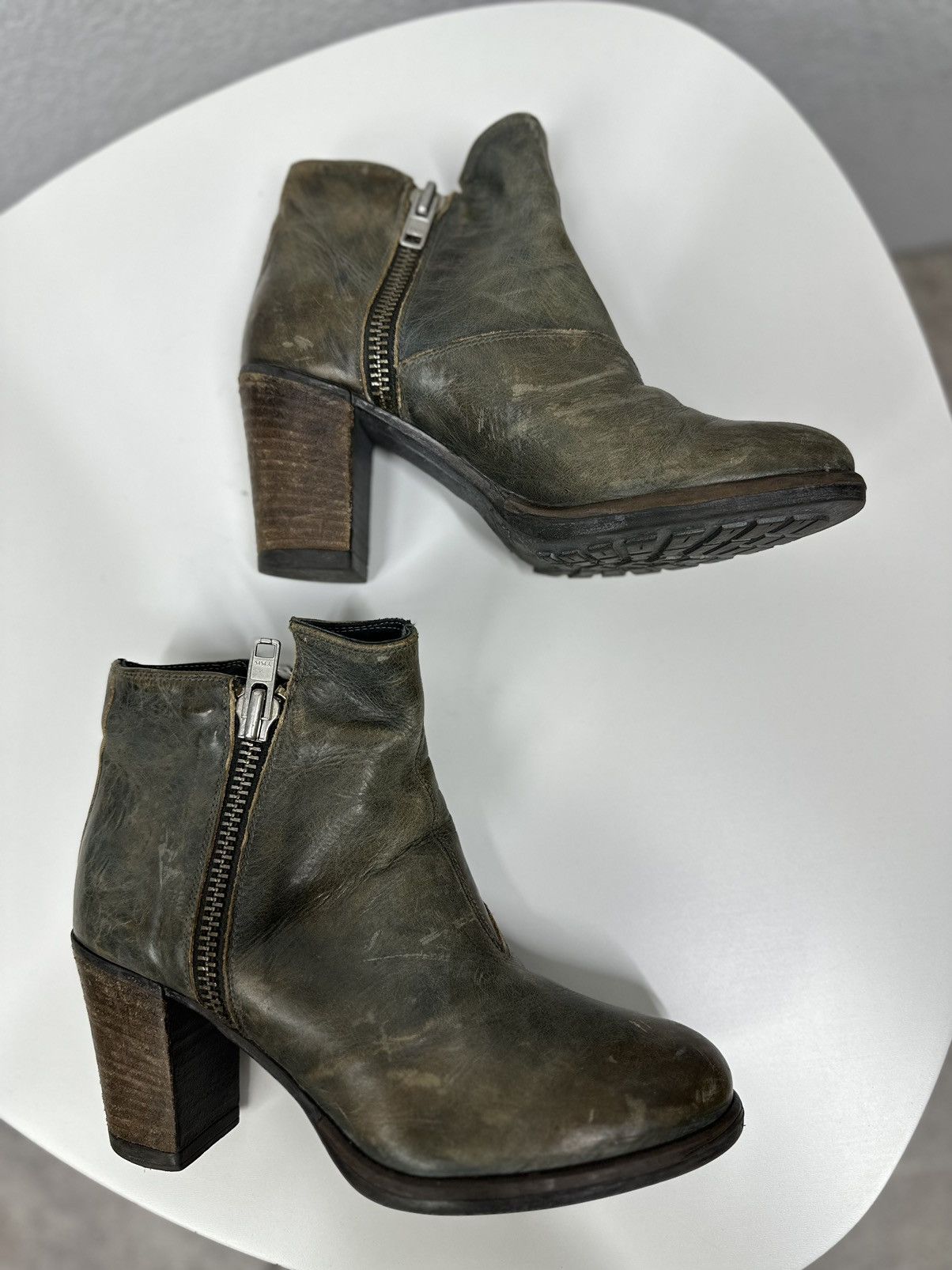 A.S.98 Vintage Leather Boots AS 98 HandMade Guidi Italy Rick owens Size US 9 / IT 39 - 6 Thumbnail