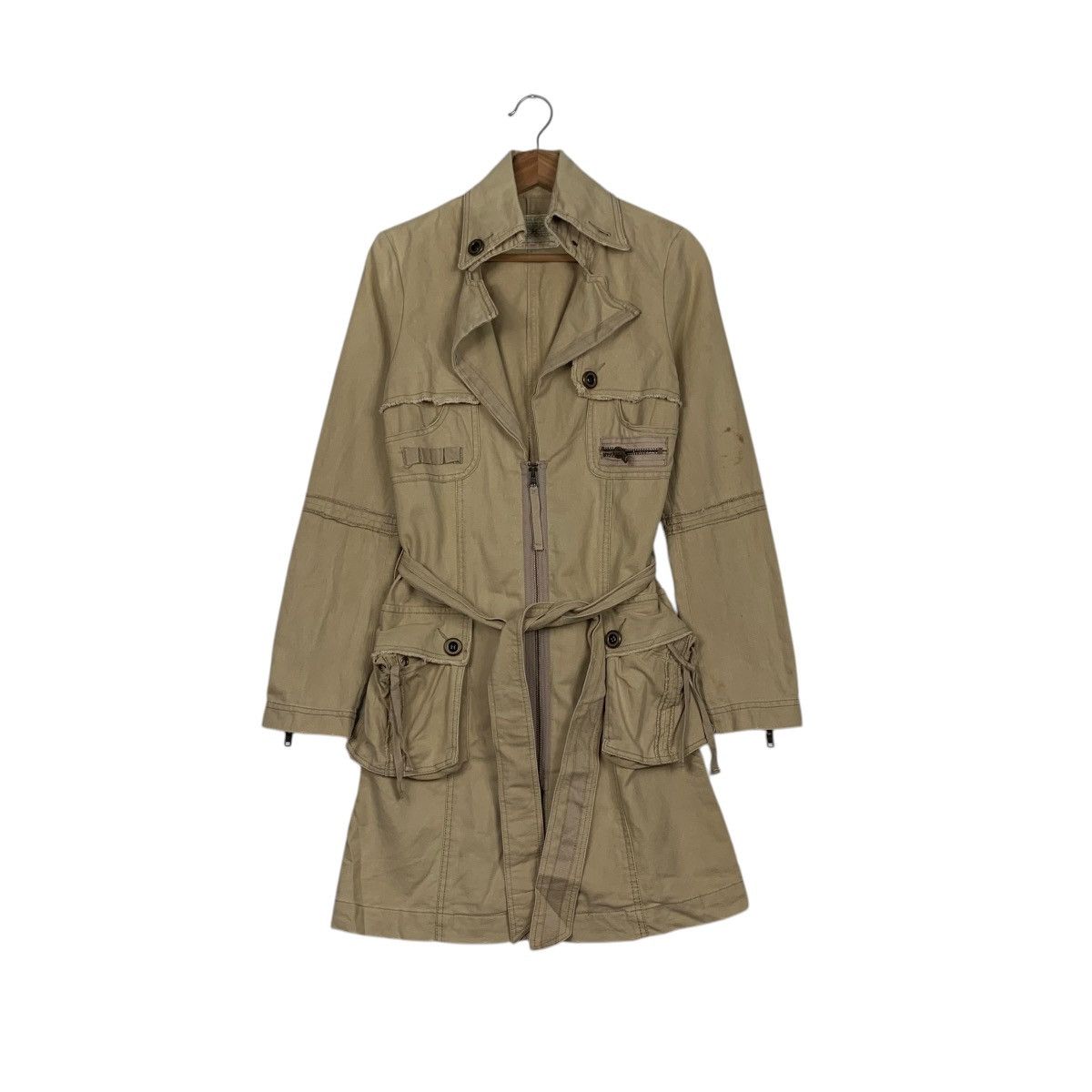 Japanese Brand MATERIAL GIRL Bondage Overcoat Jacket #2031-C88 Size XXS / US 00 / IT 34 - 1 Thumbnail