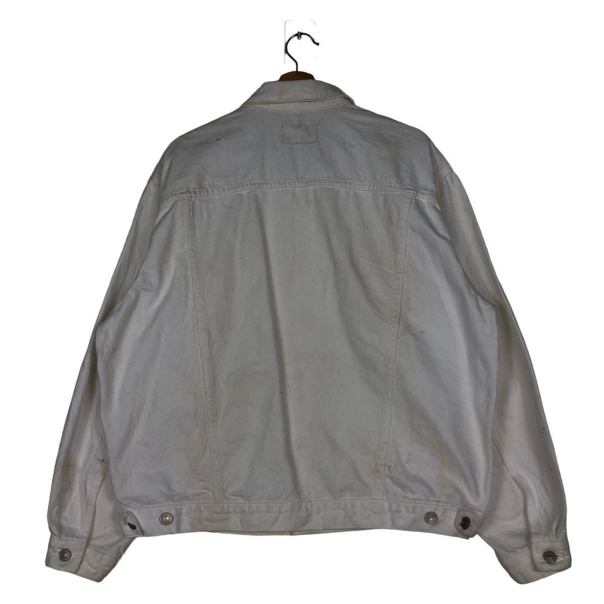 Levi's Vintage Trucker Denim Biker Jacket Levi’s White Rare Colour Size US L / EU 52-54 / 3 - 8 Thumbnail
