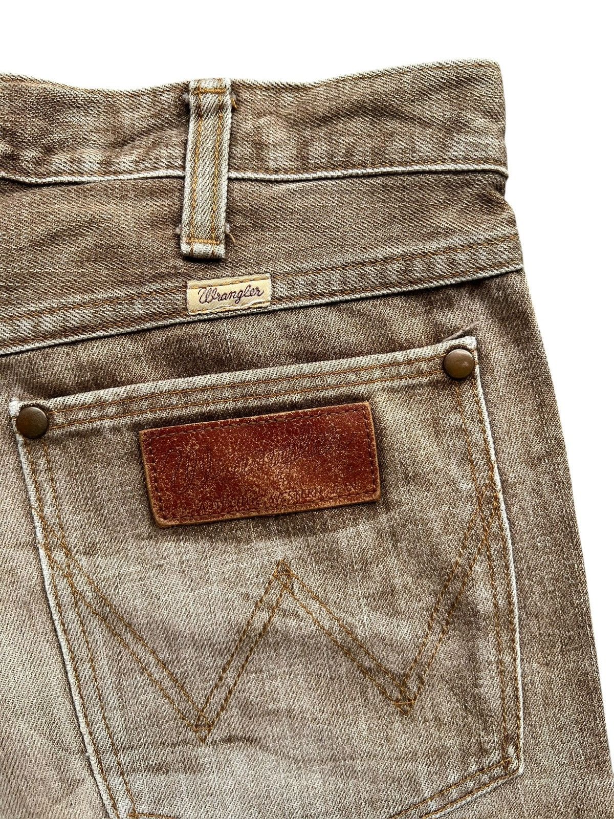 Wrangler Vintage 90s Wrangler Faded Brown Straight Denim Jeans 33x31 Size US 33 - 8 Thumbnail