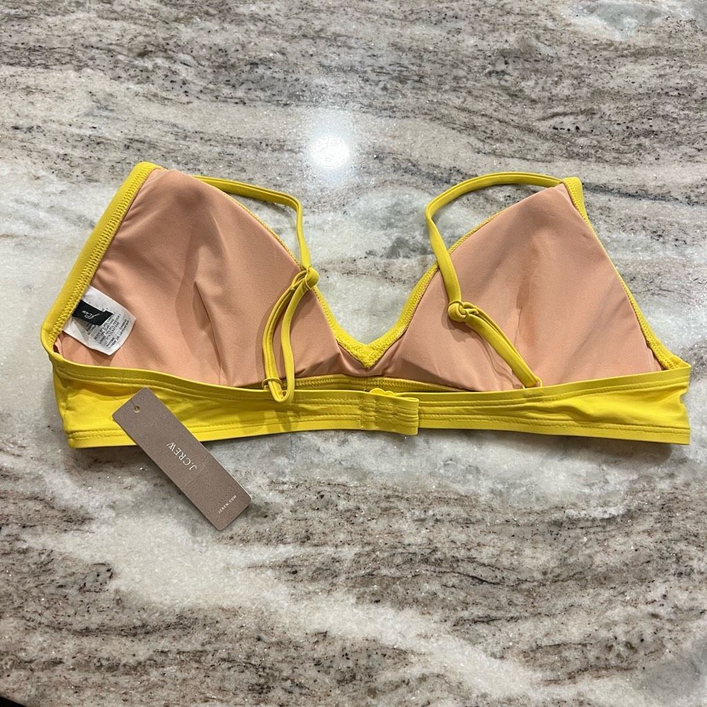 Other J. Crew French Bikini Top in Neon Yellow Molded Cup Women’s Size ONE SIZE - 7 Thumbnail