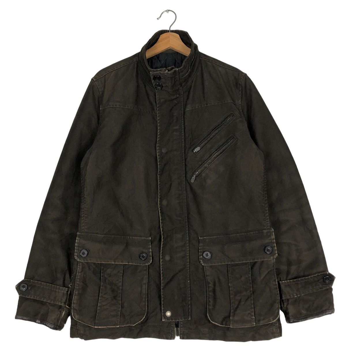 Japanese Brand 🔥Vtg Biker Jacket Difference Japan Punk Multi Zipper Size US L / EU 52-54 / 3 - 1 Thumbnail