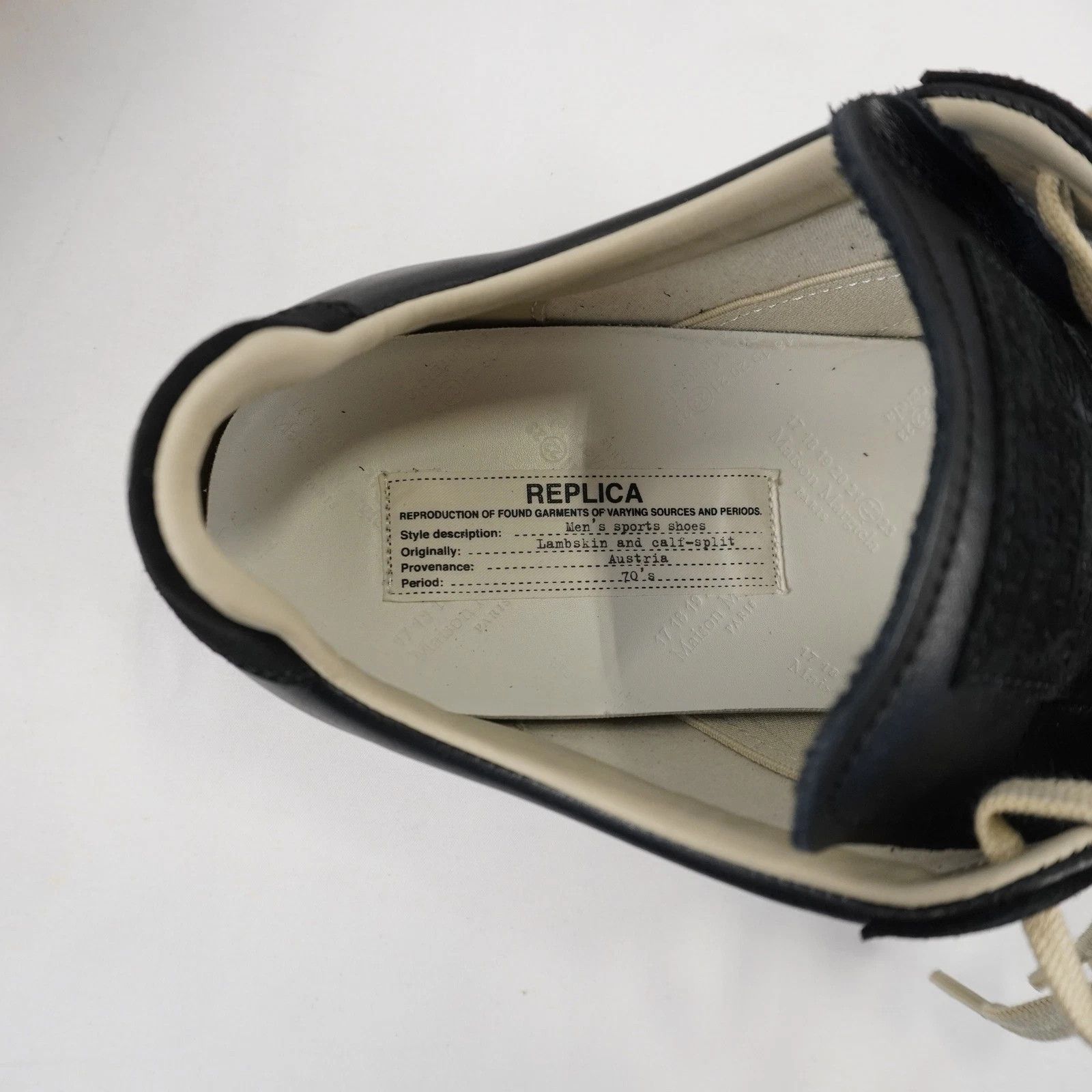 Maison Margiela Maison Margiela GAT Replica Black 11 44 Low Tops Gum Size US 11 / EU 44 - 7 Thumbnail