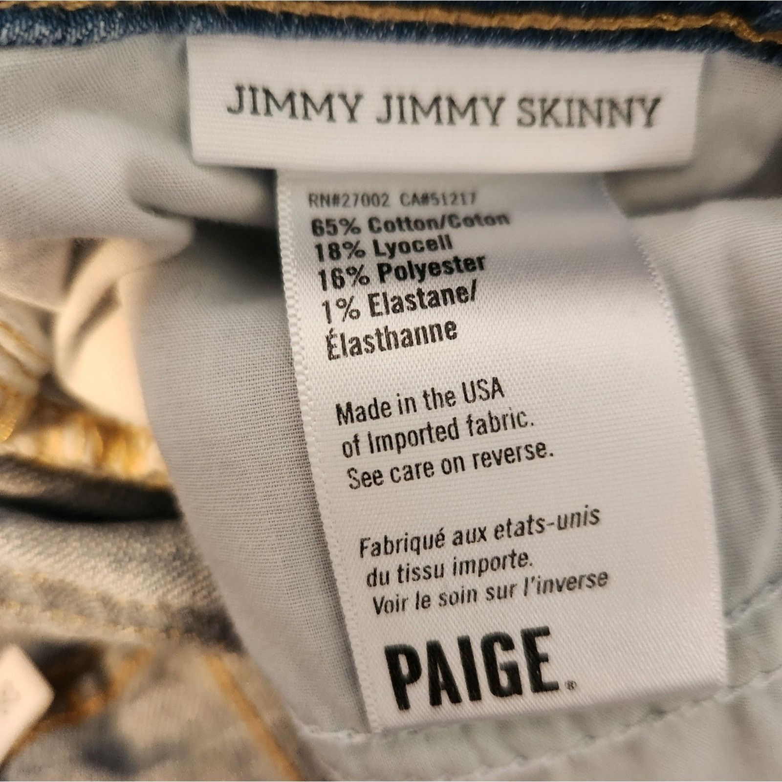 Paige Paige Jimmy Jimmy Skinny Jeans 26 Size 26" / US 2 / IT 38 - 6 Thumbnail