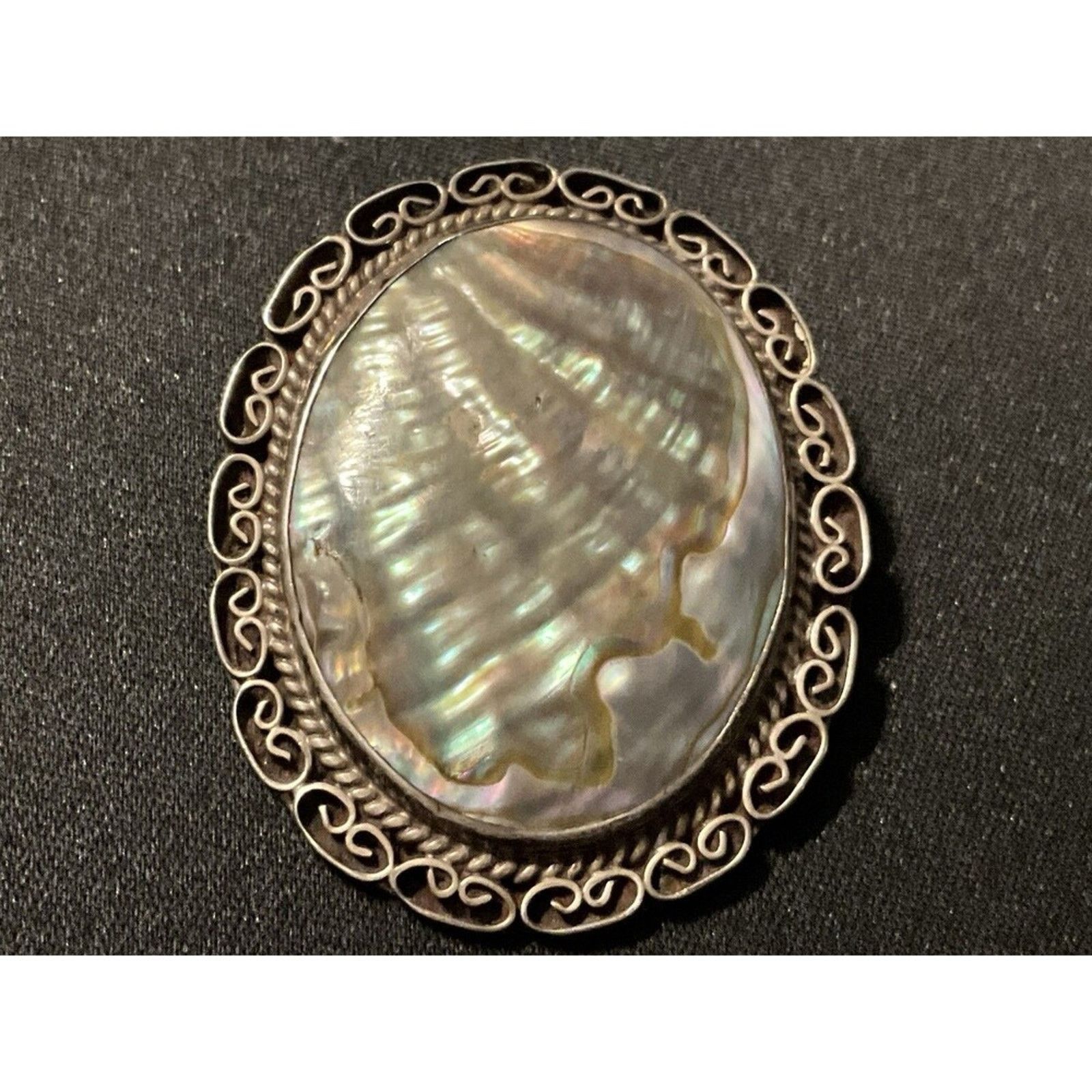 Other Vintage 925 Abalone Brooch/Pedant Signed Size ONE SIZE - 1 Thumbnail