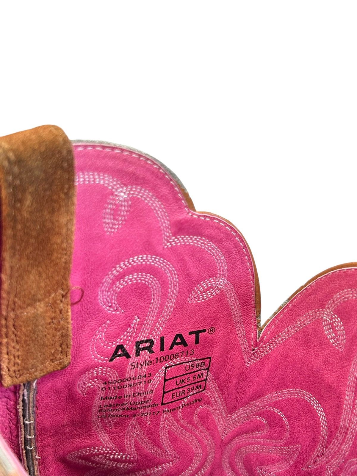Ariat Vintage Ariat Western Suede Leather Brown Pink boots Size US 7 / EU 40 - 7 Thumbnail