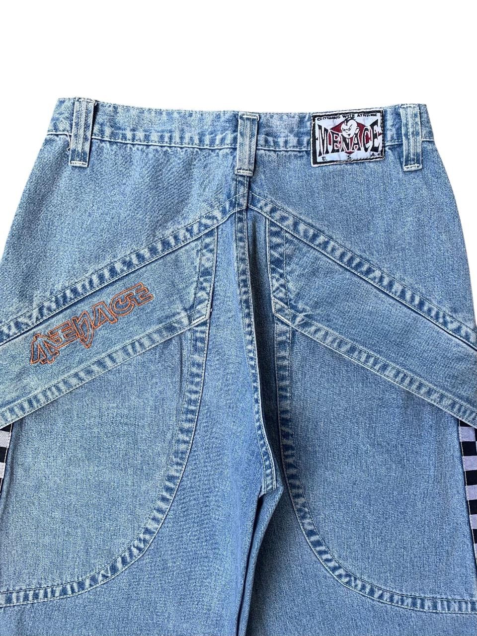 Menace vintage 90s menace jeans clothing wide leg rave pants Size US 30 / EU 46 - 2 Thumbnail