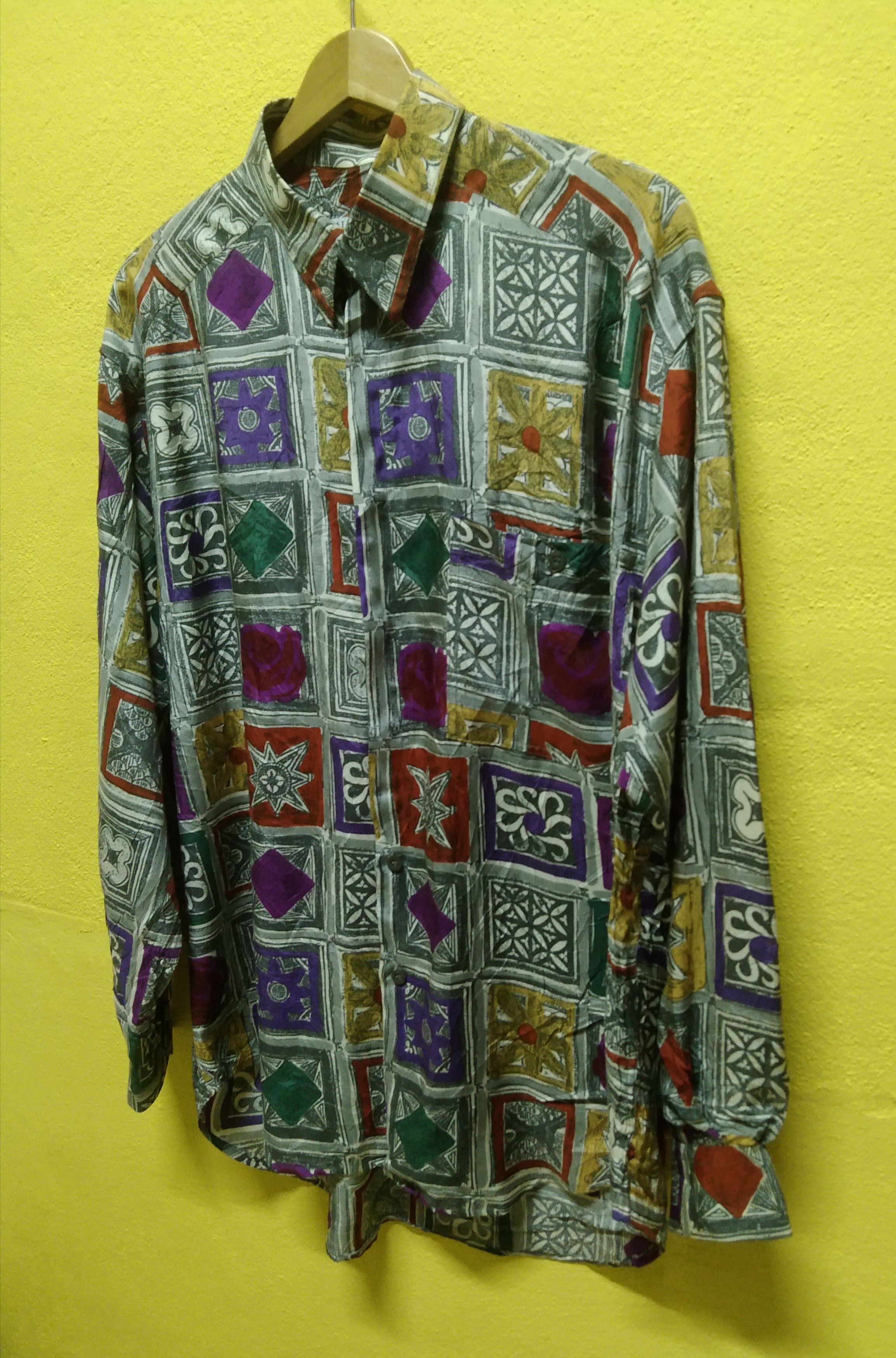 Designer × Pal Zileri × Vintage Pal Zileri Silk Shirt Size US XL / EU 56 / 4 - 3 Thumbnail