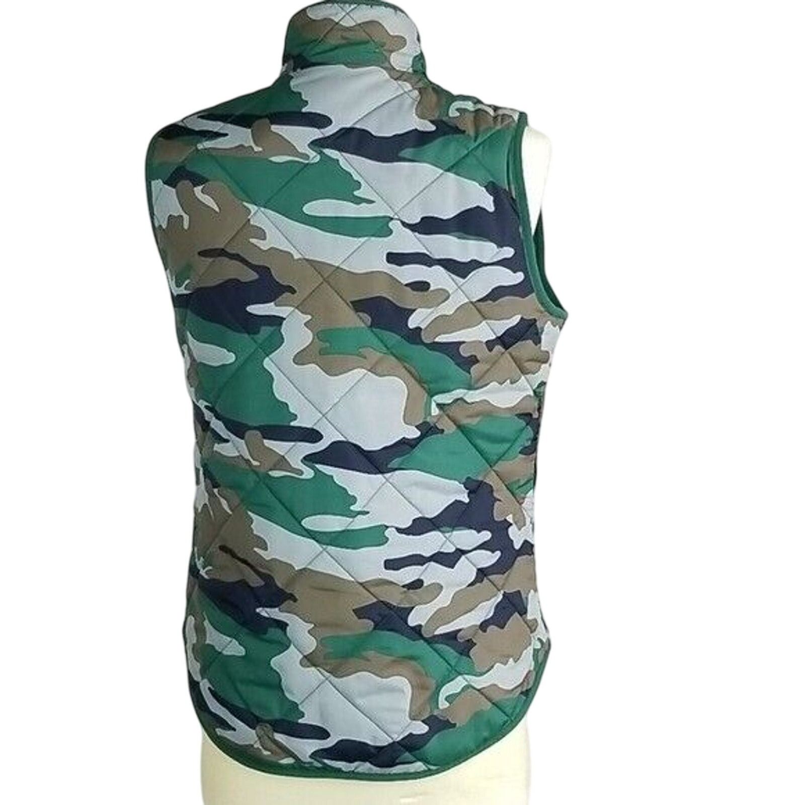 J.Crew J. Crew Mercantile Womens Camo Quilted Puffer Vest Gorpcore Size XS / US 0-2 / IT 36-38 - 5 Thumbnail