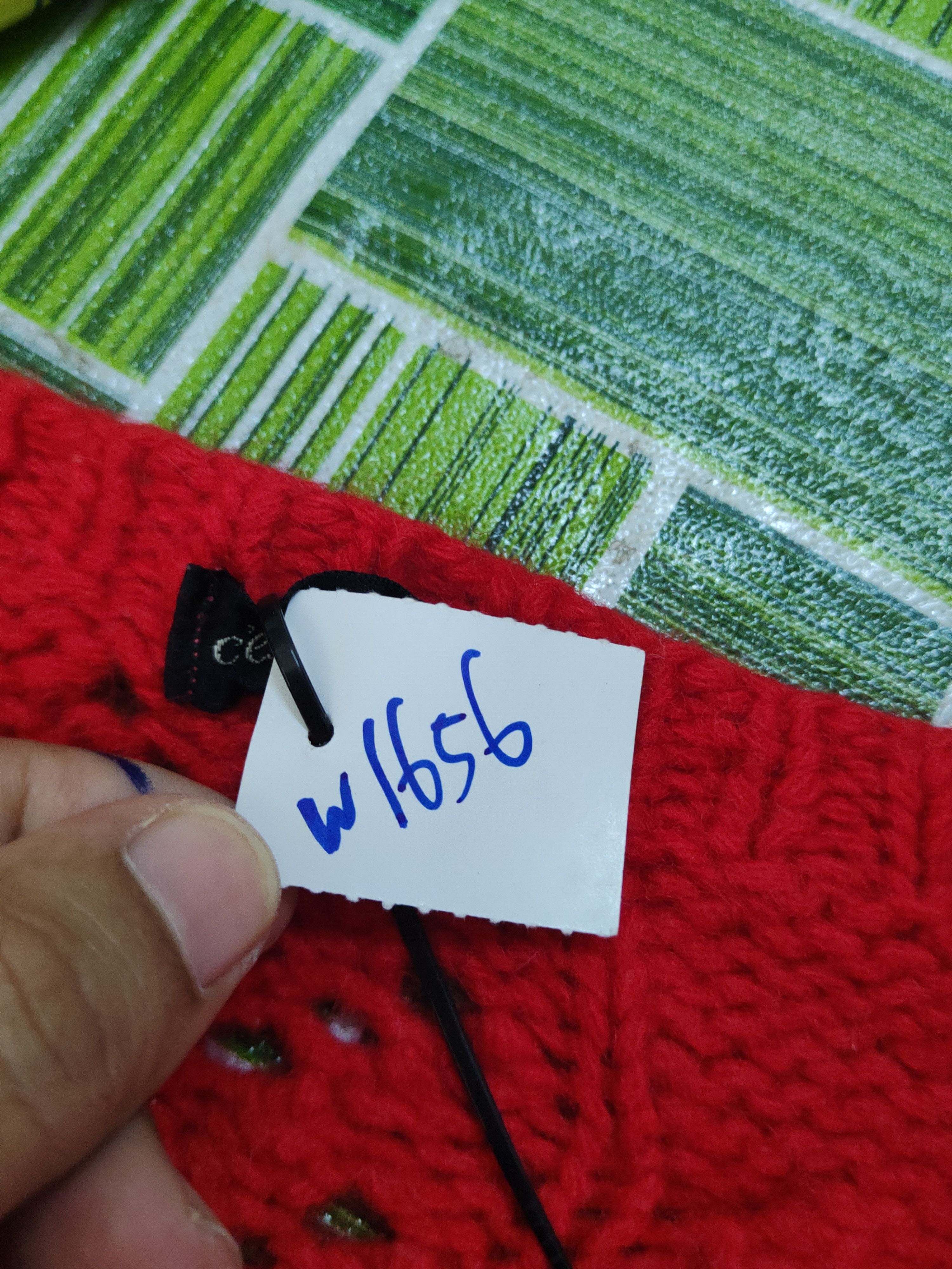 Aran Isles Knitwear × Japanese Brand Cest Mon Amie Red Knitwear Cardigan #W1656 Size M / US 6-8 / IT 42-44 - 12 Thumbnail