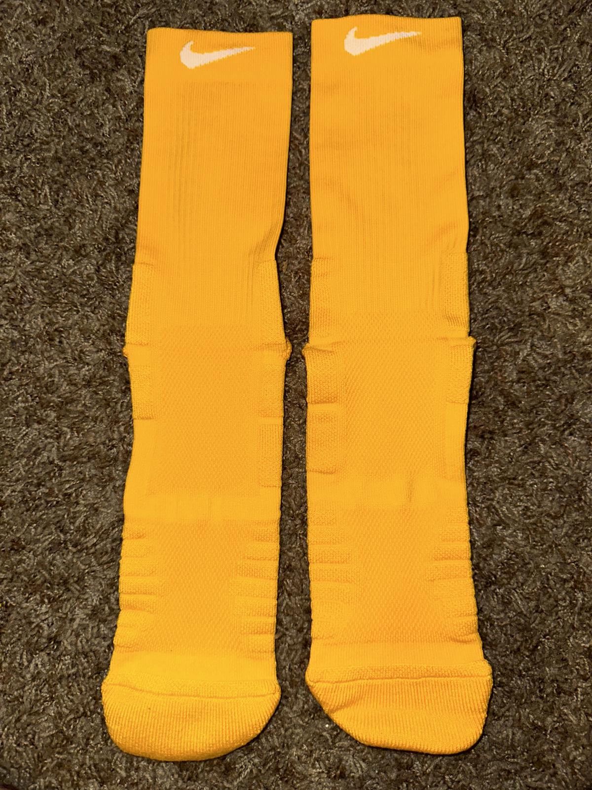 Nike Nike Men`s Elite Yellow Quick Crew Socks 1 Pair Size ONE SIZE - 3 Thumbnail