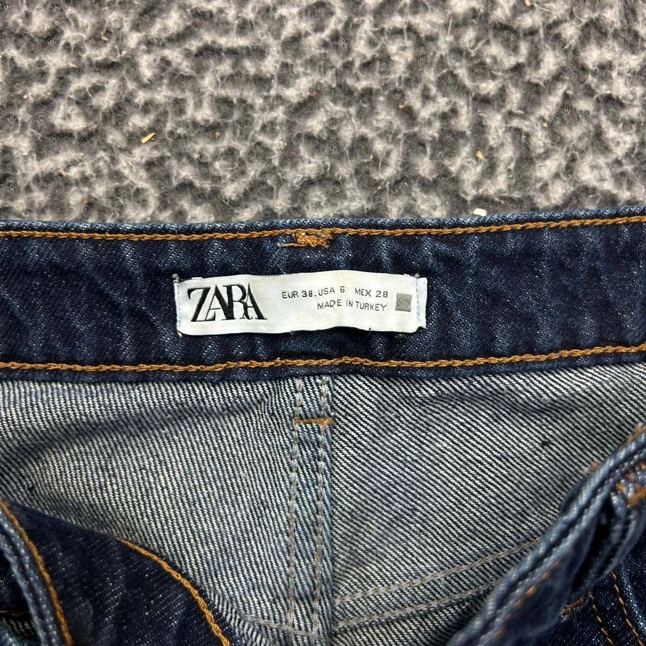 Zara Zara Jeans Women 6 Blue Straight Denim Pants Cotton 30x27 Size 30" / US 8 / IT 44 - 6 Thumbnail