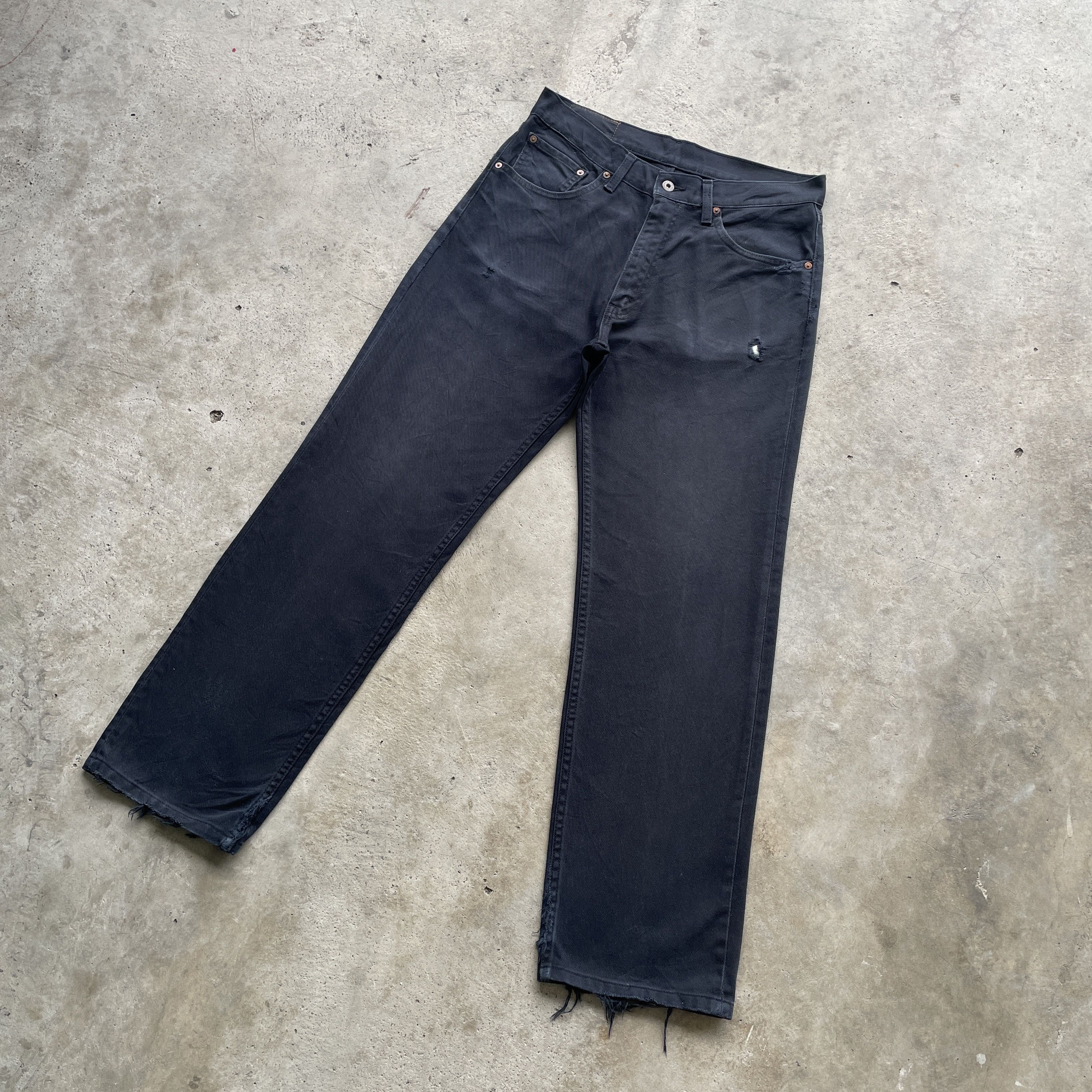 Levi's × Vintage VINTAGE LEVI’S 502 FADED DENIM DISTRESSED BLACK JEANS PANTS Size US 32 / EU 48 - 1 Thumbnail