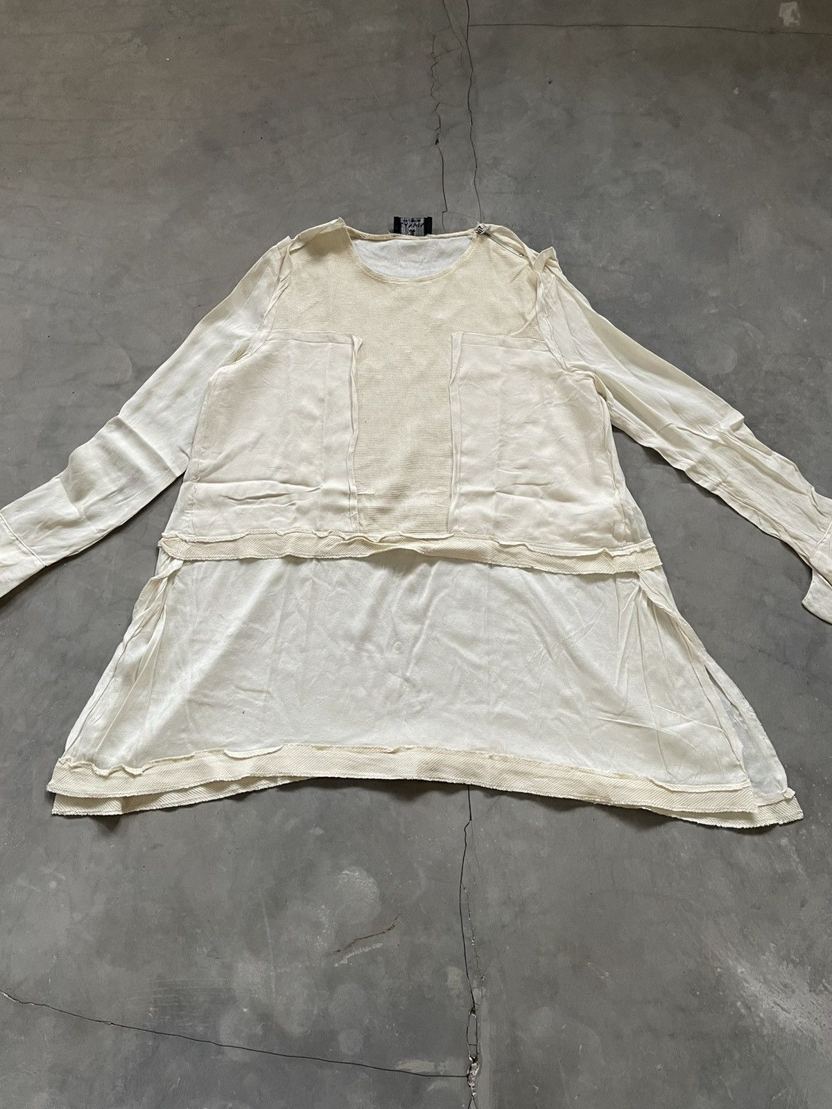 Lanvin Rare Archive Lanvin Avant-Garde Layered Raw-Edge Longsleeve Size M / US 6-8 / IT 42-44 - 3 Thumbnail