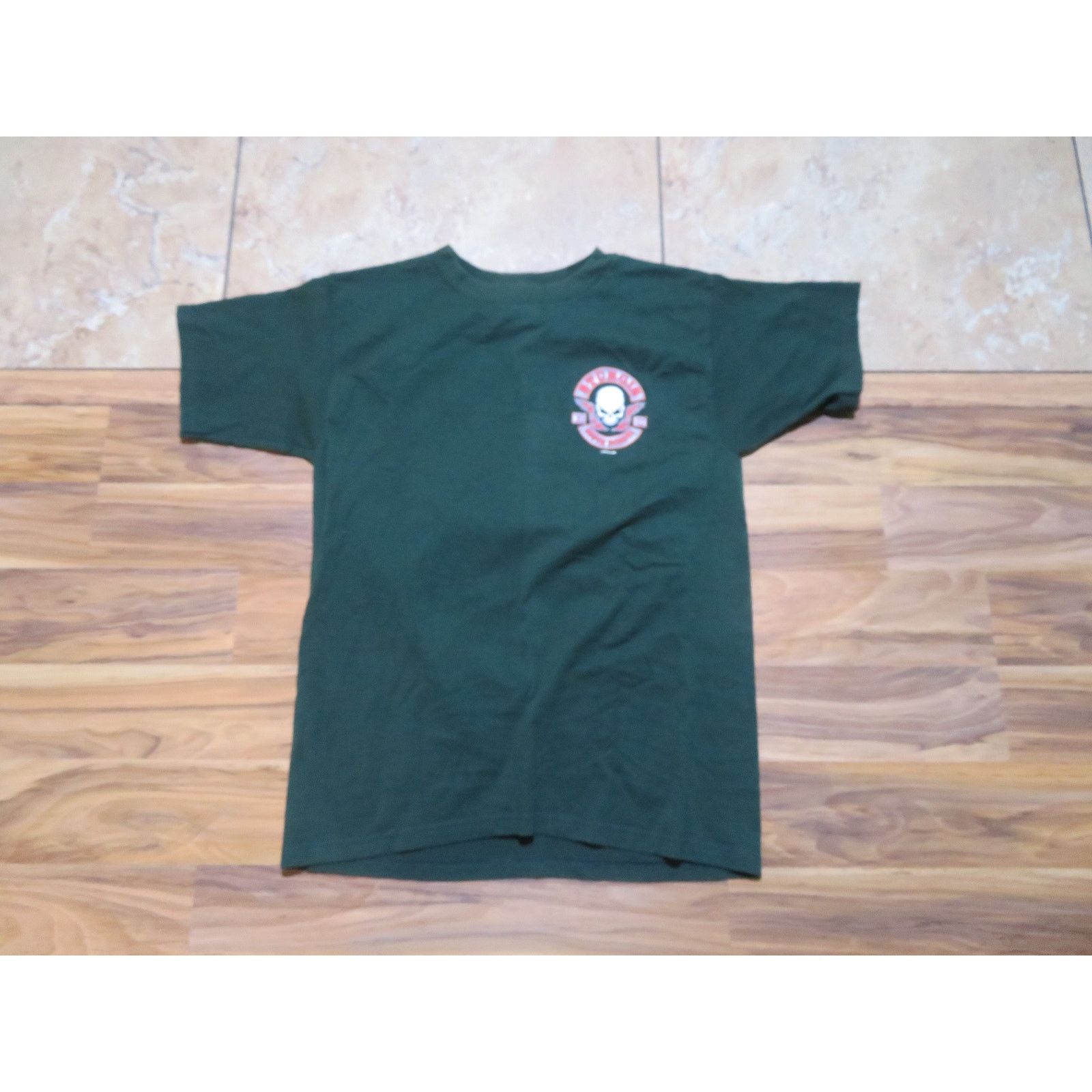 Fruit Of The Loom Sturgis Bike Rally 2002 Skull Double Sided Green Tshirt Sz M Size US M / EU 48-50 / 2 - 2 Thumbnail