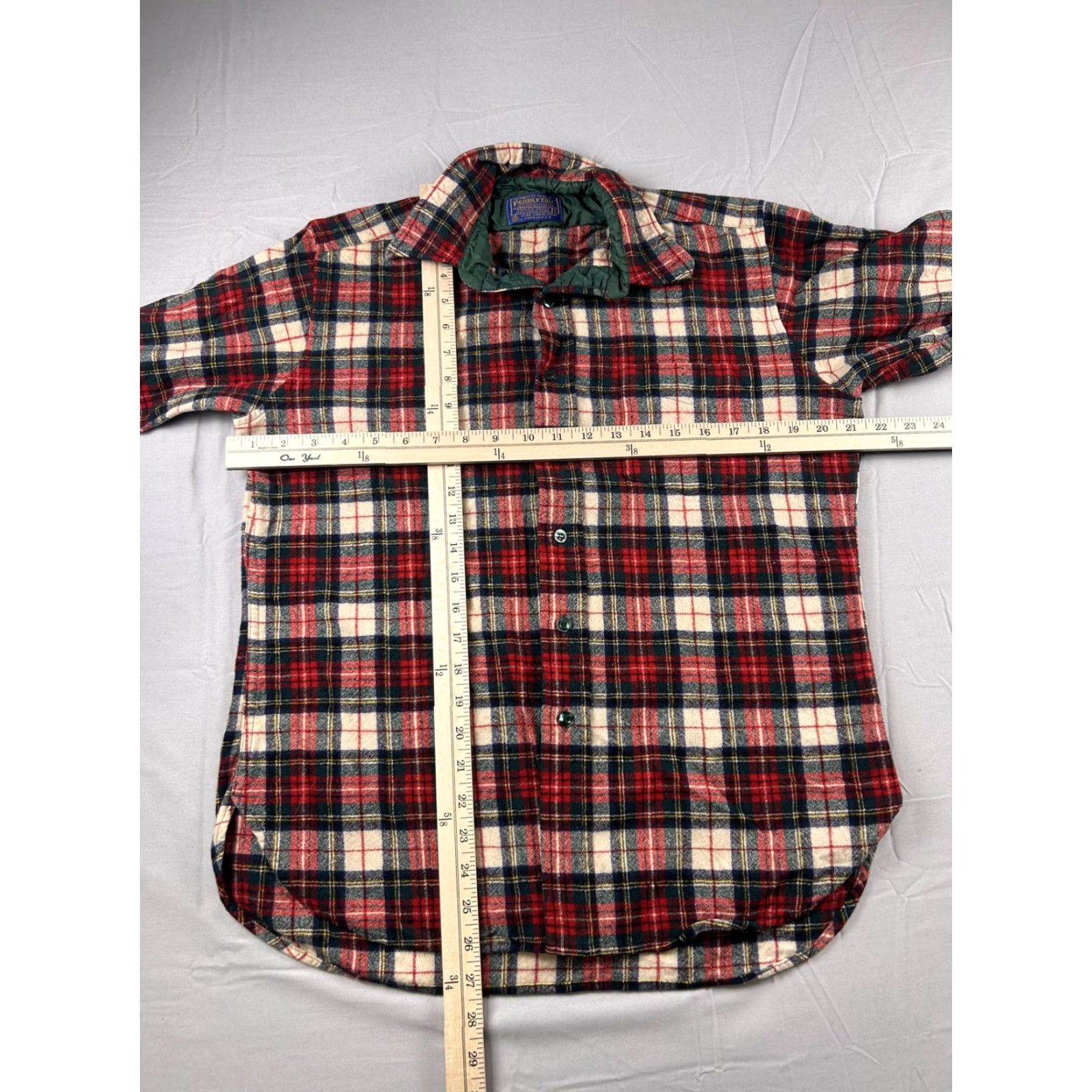 Pendleton VINTAGE Pendleton Shirt Mens M Red Plaid Wool Lined Long Sleeve Made USA Size US M / EU 48-50 / 2 - 6 Thumbnail