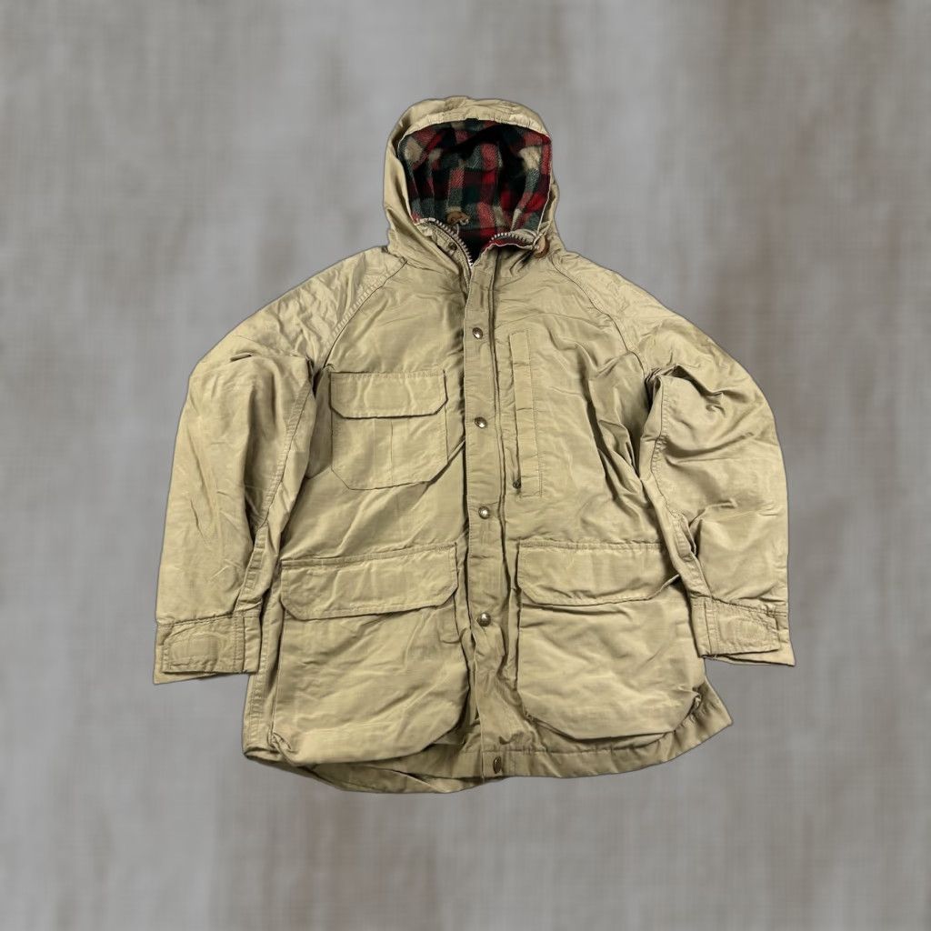 Vintage VINTAGE Woolrich Coat Womens Small Beige Parka Hooded Wool Blanket Lined Warm USA Rain Size S / US 4 / IT 40 - 1 Thumbnail