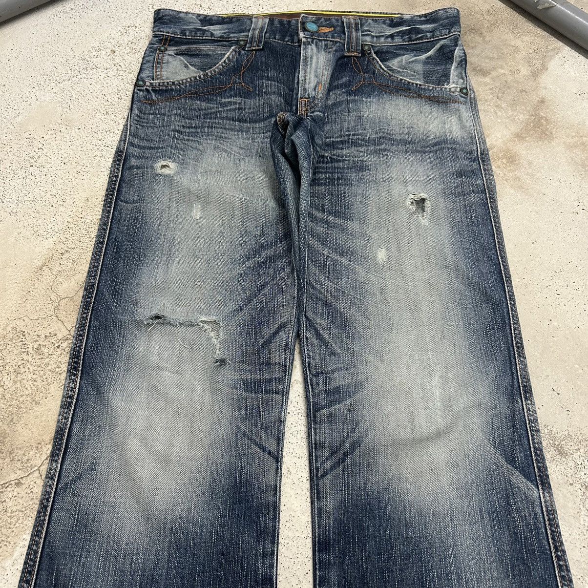 Edwin Flare Edwin 503 Faded Washed Jeans Distressed Size US 30 / EU 46 - 3 Thumbnail