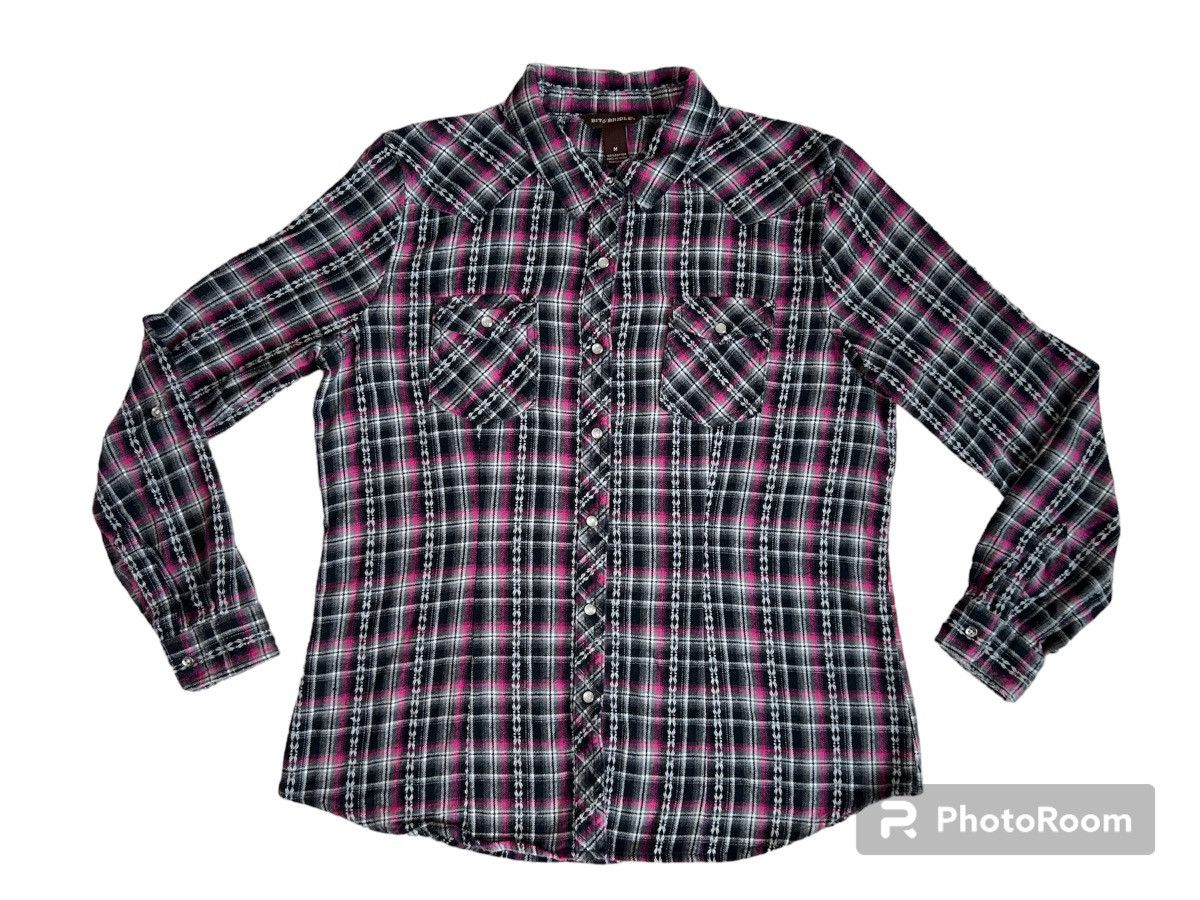 Bit & Bridle Bit & Bridle plaid flannel button up womens size medium