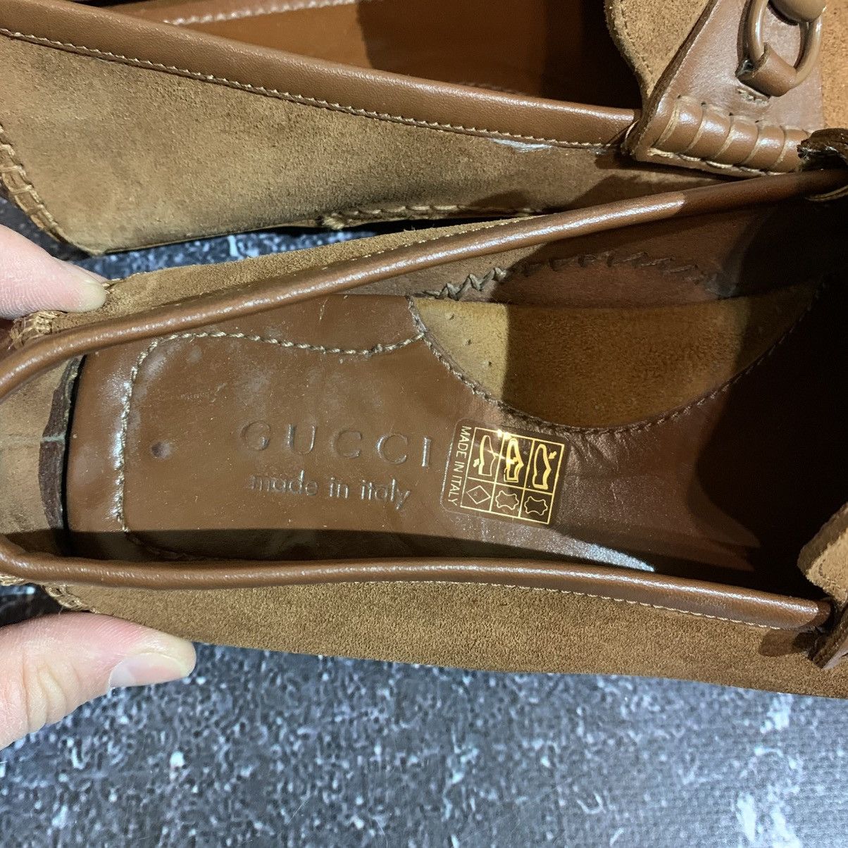Gucci × Vintage Vintage Gucci Moccasin Suede Loafers Size 43.5 Size US 8.5 / EU 41-42 - 17 Thumbnail
