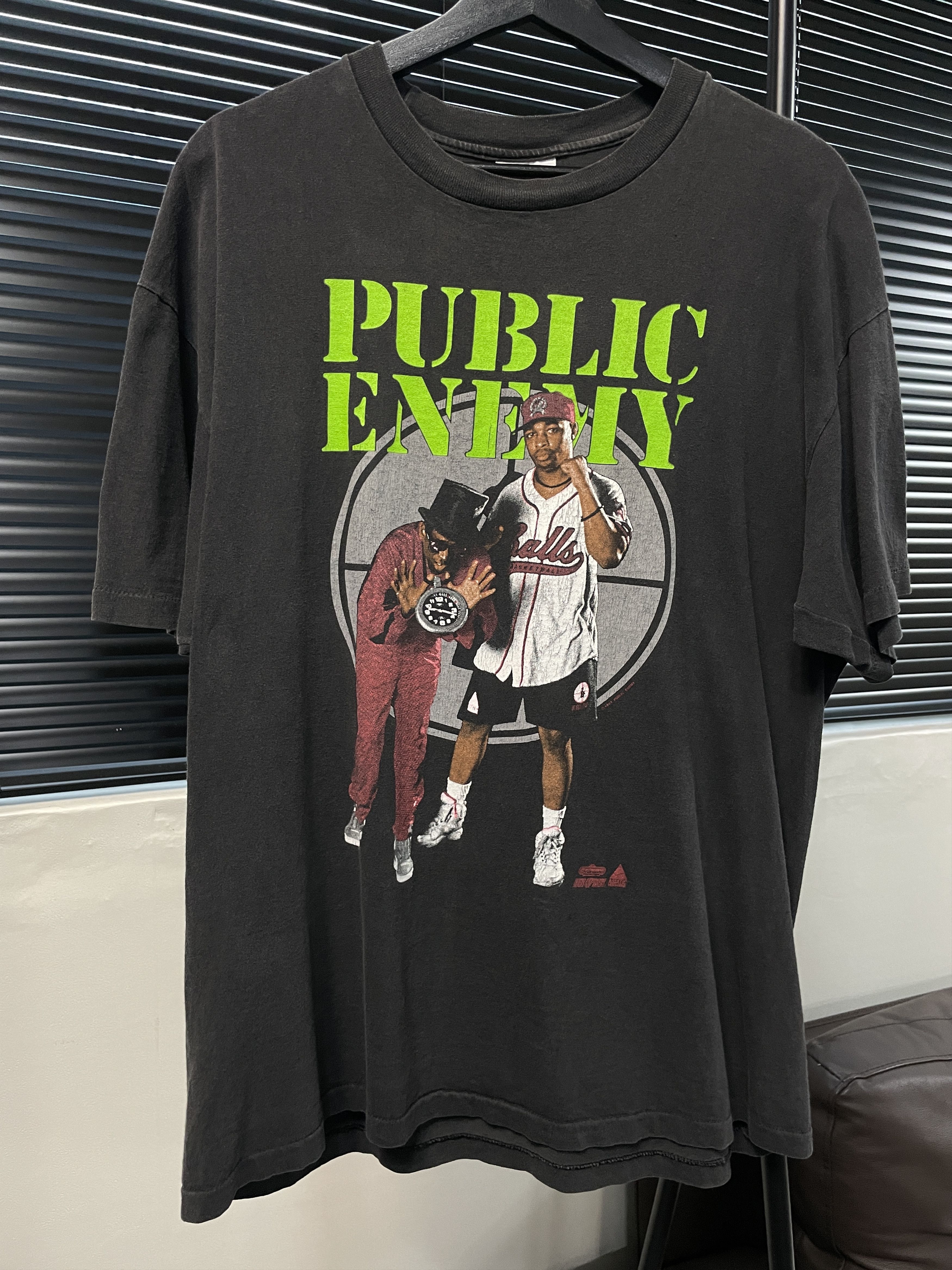 image of 90's Public Enemy Rap Tees in Black, Men's (Size XL)