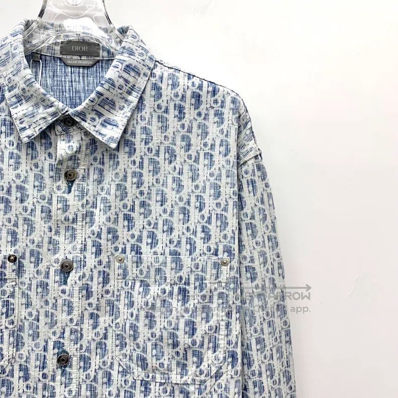 Dior Dior Size 39 Light blue logo jacquart full print cotton lap Size US XXS / EU 40 - 3 Thumbnail
