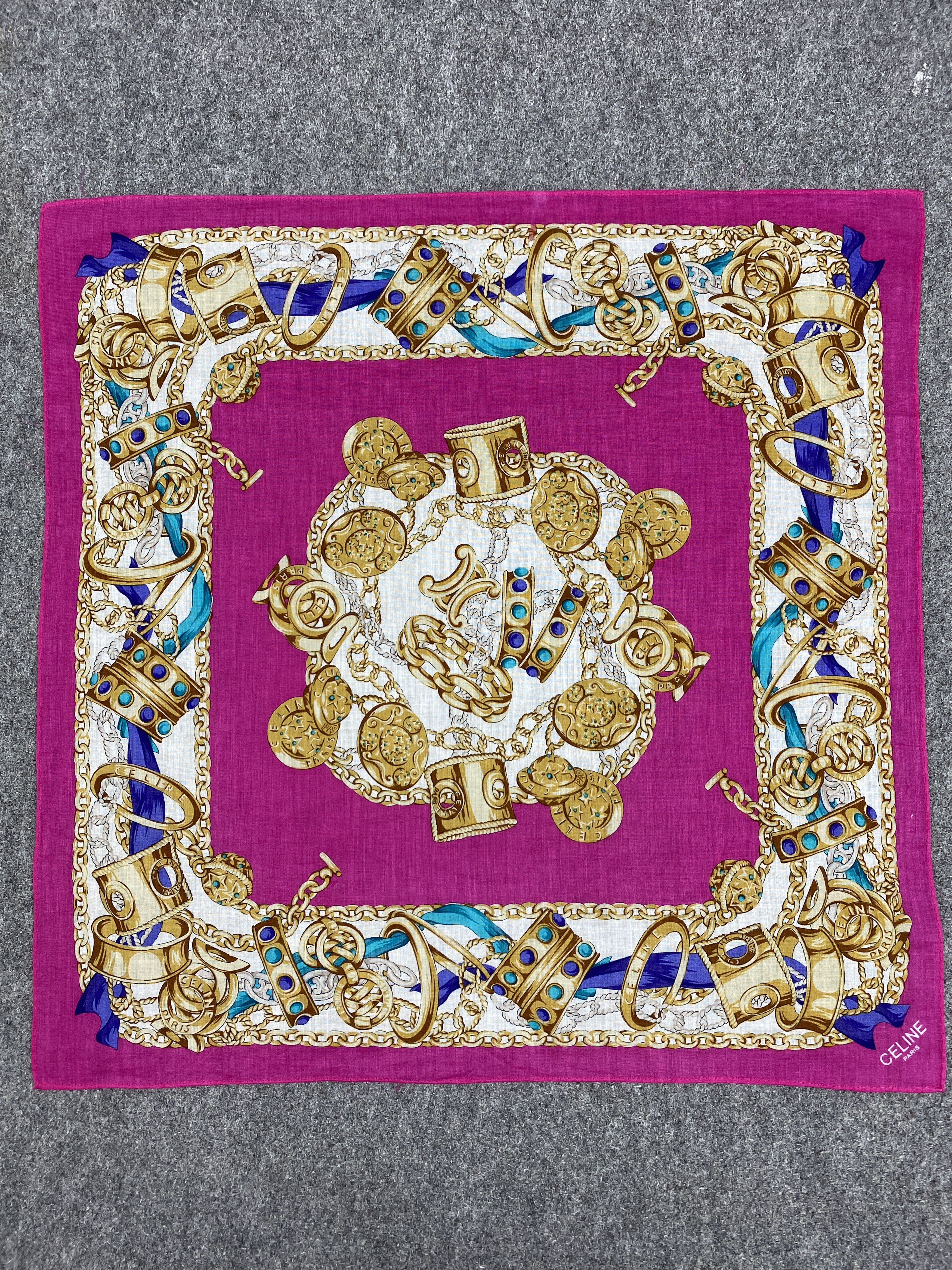 Celine Celine Handkerchief / Bandana / Neckerchief HKC0477 Size ONE SIZE - 4 Thumbnail