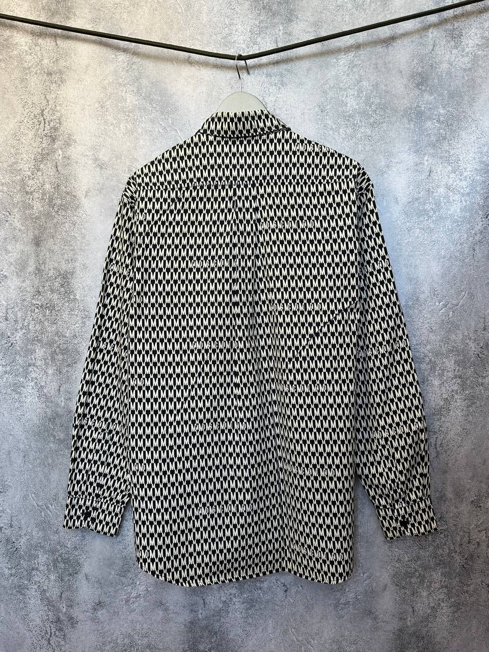 Moschino × Vintage Moschino Jeans Vintage 90s Monogram Shirt Button Up Logo Size US L / EU 52-54 / 3 - 3 Thumbnail