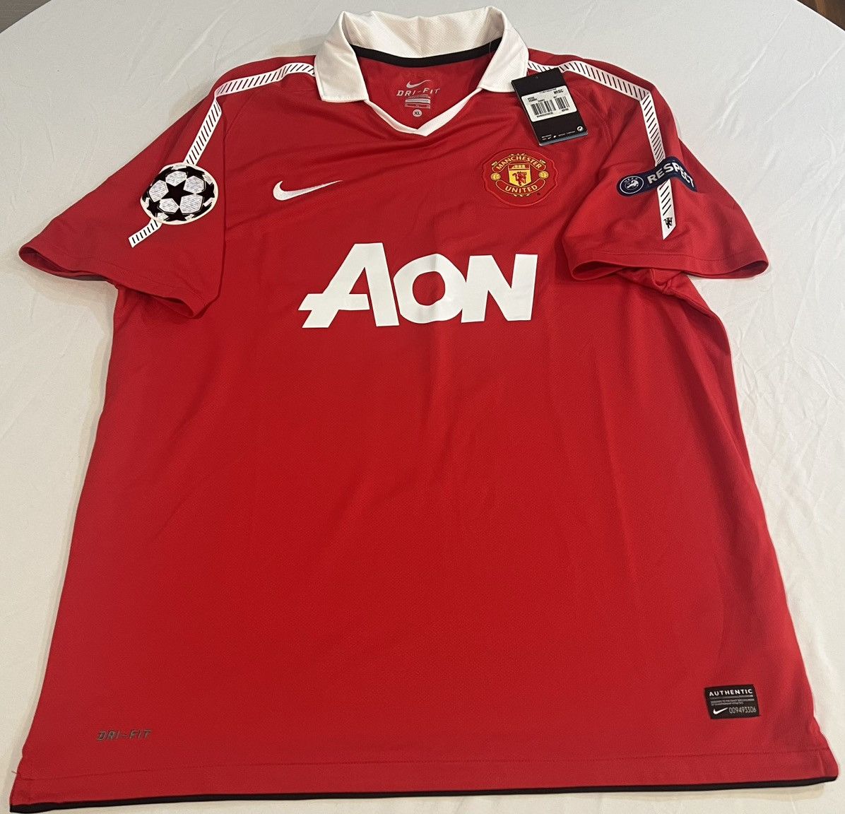 2010/11 Men’s Manchester United Home Jersey XL Rooney 10