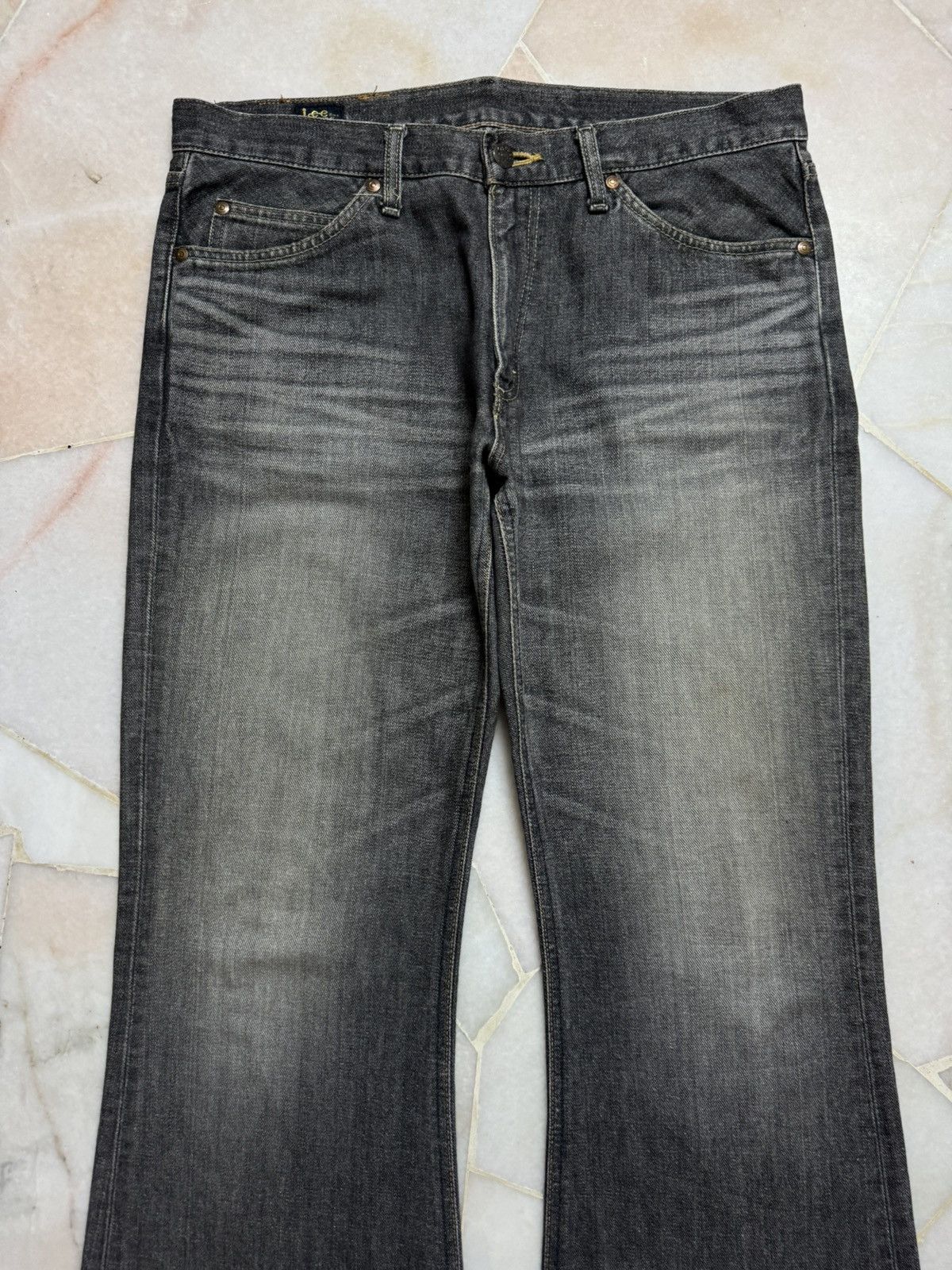 If Six Was Nine 💥Flare💥90s Lee Rider Sanforized Sand Washed Bootcut Jean Size US 34 / EU 50 - 3 Thumbnail