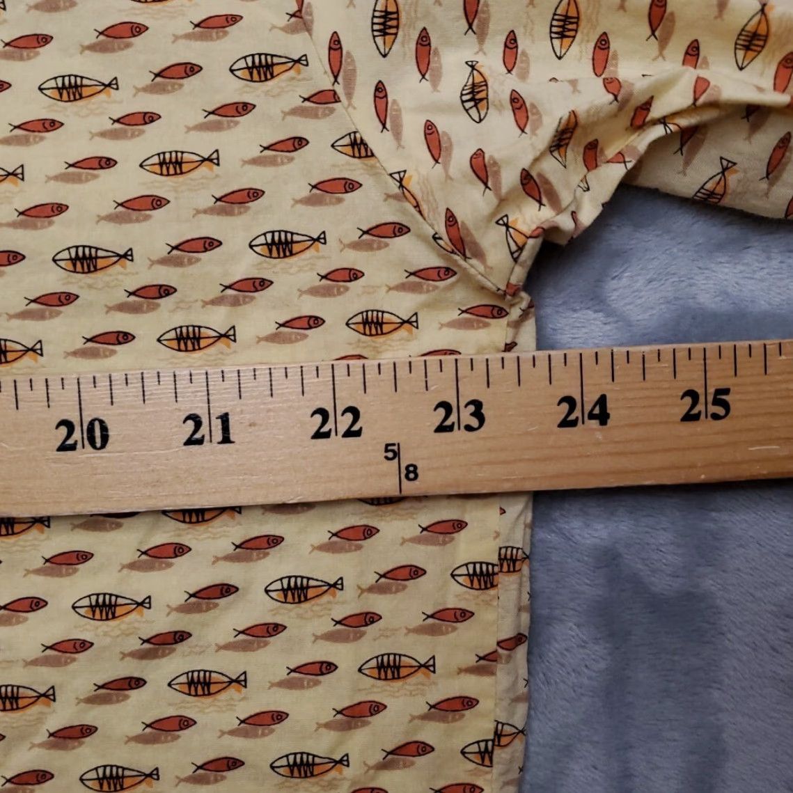 Tori Richard VINTAGE Tori Richard Shirt Mens L Yellow Geometric Fish Print Button Up Short Sleeve Size US L / EU 52-54 / 3 - 7 Thumbnail