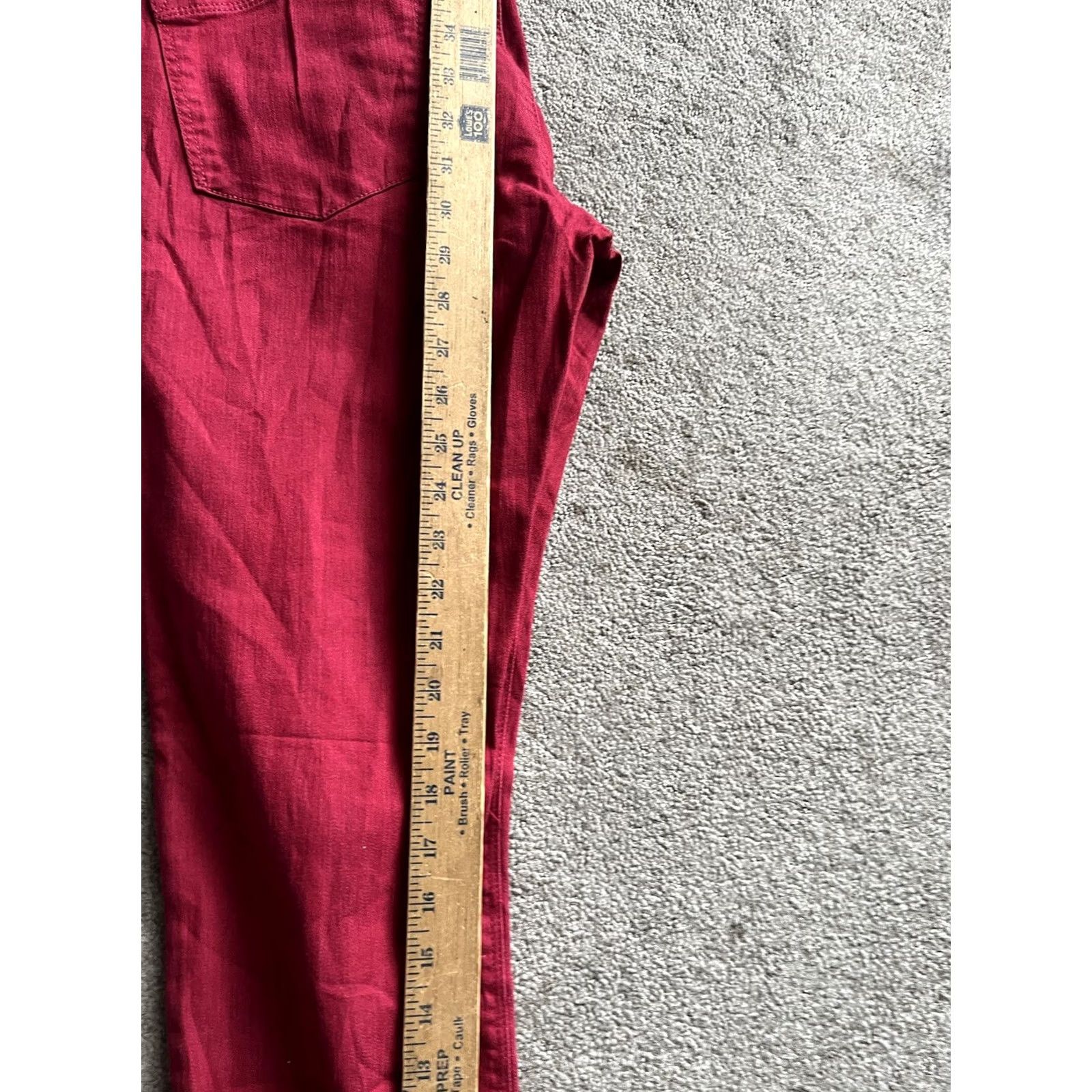 Express Express Jeans Zelda Slim Fit Ultra Low Rise Dark Wash Red Skinny 10 Size 32" / US 10 / IT 46 - 8 Thumbnail