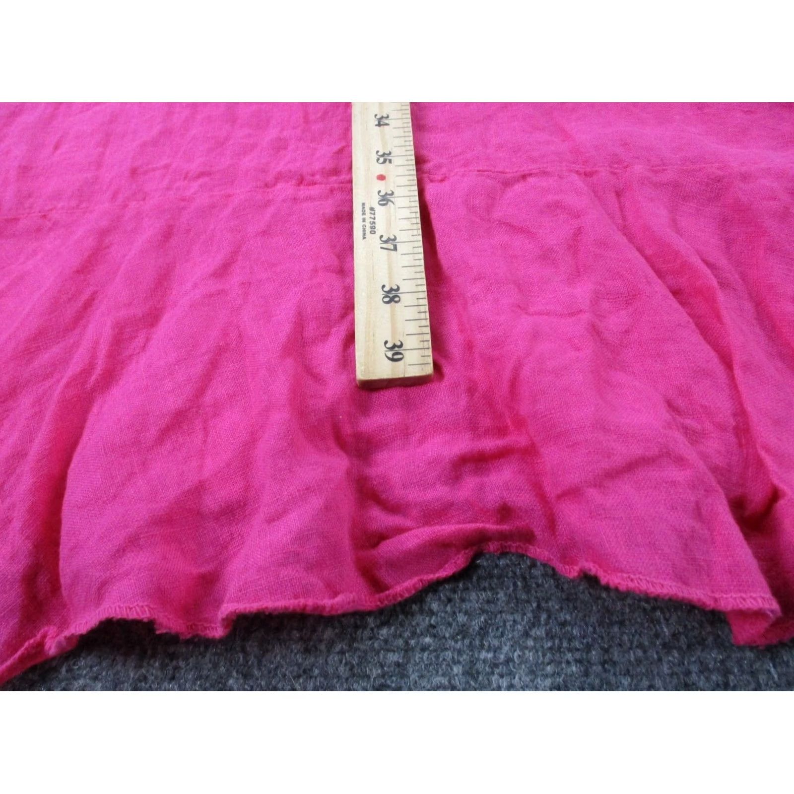 Vintage Francesca Bettini Dress Womens M Pink Linen Summer Outdoors Loose Flowy Italy Dress Size M / US 6-8 / IT 42-44 - 4 Thumbnail