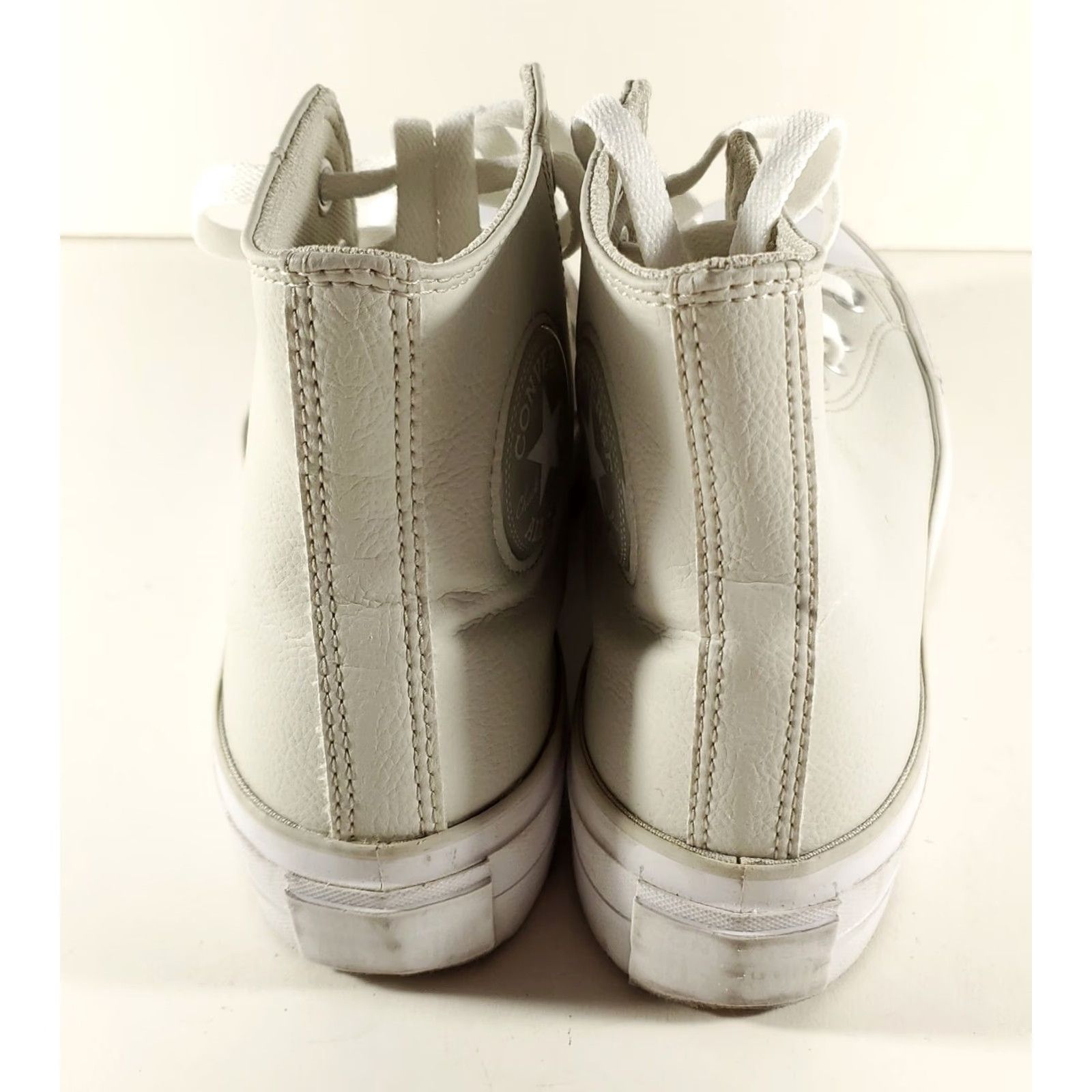 Converse VINTAGE Converse All Stars Leather High Tops White Cream Womens 8 Ivory Sneaker Shoes Womens 8 Size US 8 / IT 38 - 4 Thumbnail