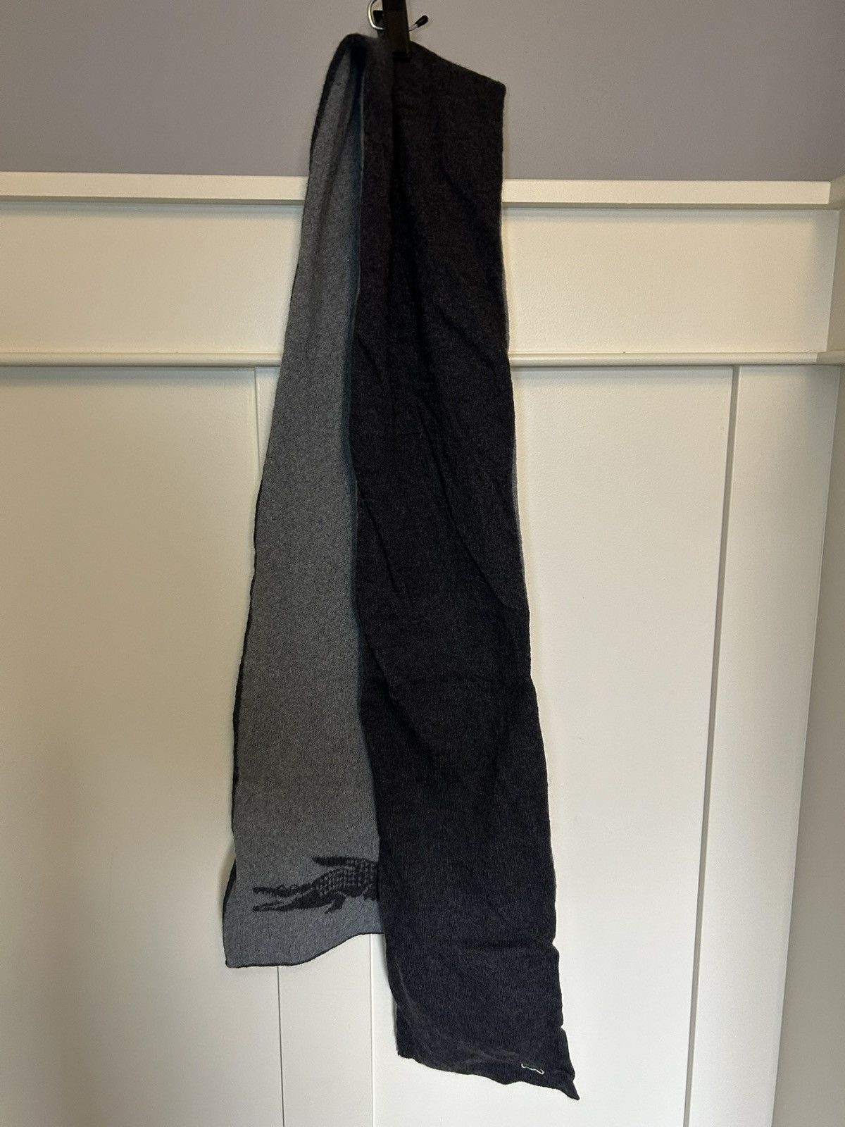 Lacoste Vintage Lacoste 100% wool reversible scarf Size ONE SIZE - 2 Thumbnail
