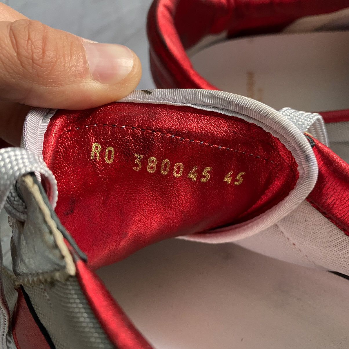 Designer × Saint Laurent Paris Saint Laurent Paris Silver/Red Sneakers Shoes Size US 12 / EU 45 - 14 Thumbnail