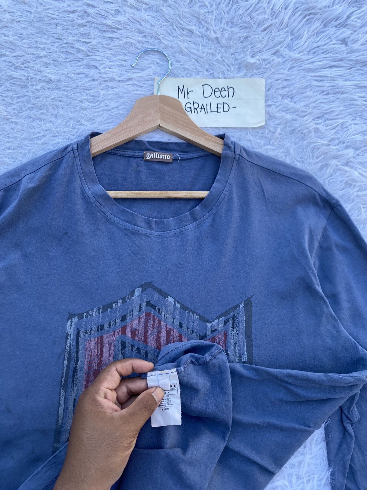 John Galliano Rare Vintage John Galliano Big Logo Printed Longsleeve Tee Size US L / EU 52-54 / 3 - 13 Thumbnail
