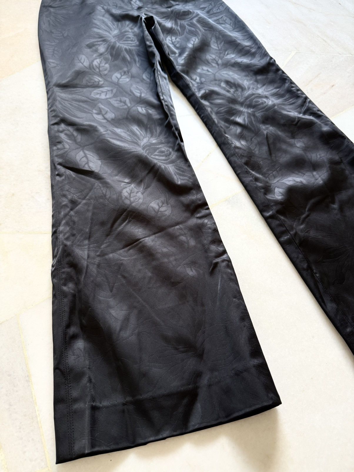 Jean Paul Gaultier Vintage rare Jean Paul gaultier Flower motive waxed pants Size 28" / US 6 / IT 42 - 4 Thumbnail