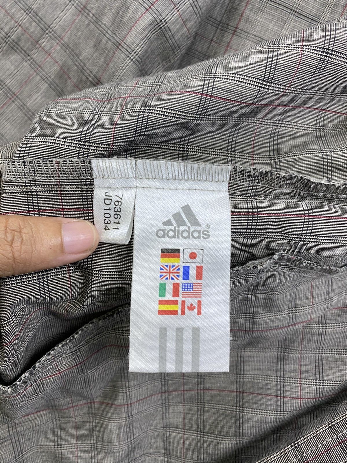 Adidas Adidas Climaproof Beige Plaid Zipper Jacket Size US M / EU 48-50 / 2 - 13 Thumbnail
